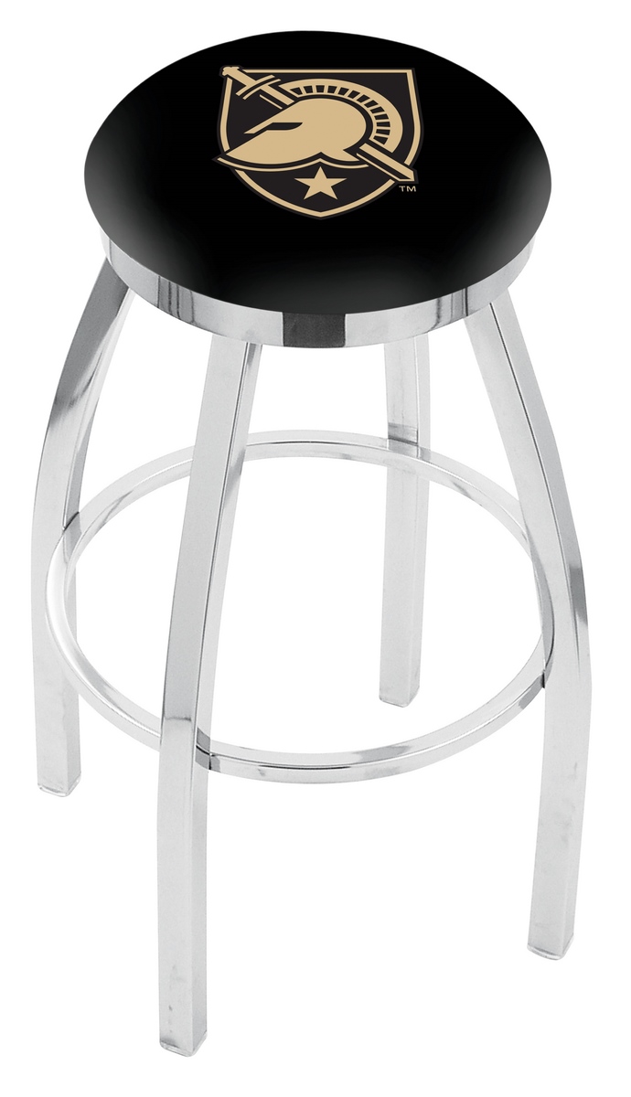 25" L8C2C - Chrome US Military Academy (ARMY) Swivel Bar Stool with Accent Ring by  Company