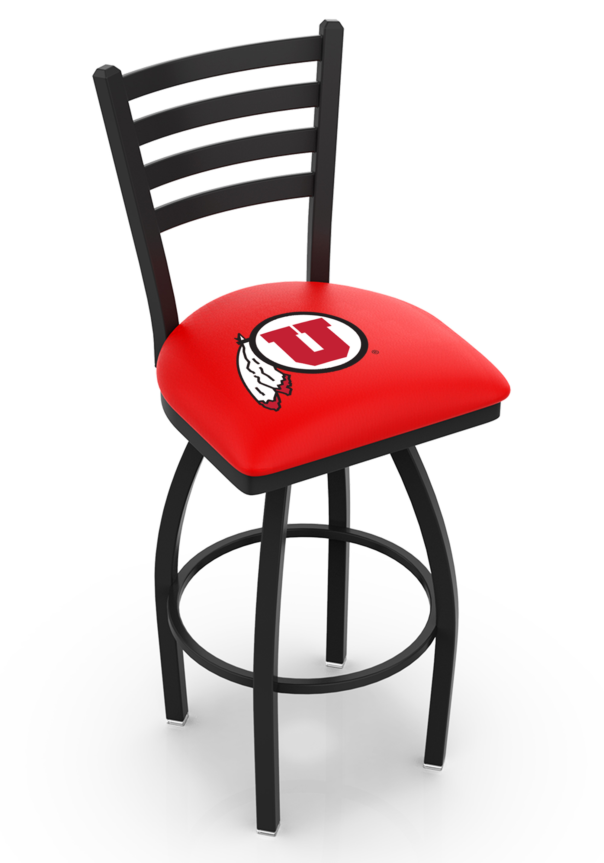 L014 - 30" Black Wrinkle Utah Swivel Bar Stool with Ladder Style Back by  Co.