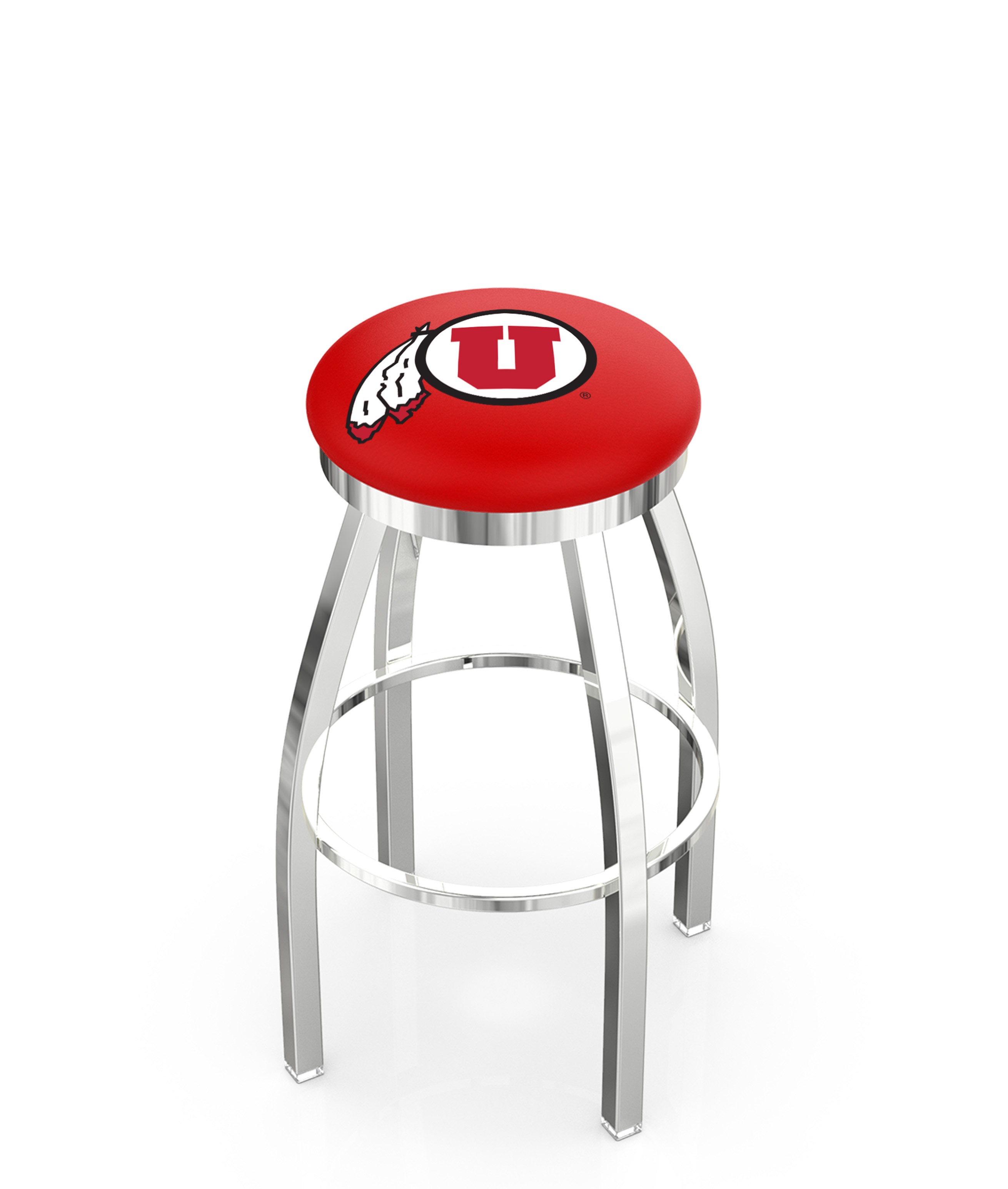 25" L8C2C - Chrome Utah Swivel Bar Stool with Accent Ring by  Company