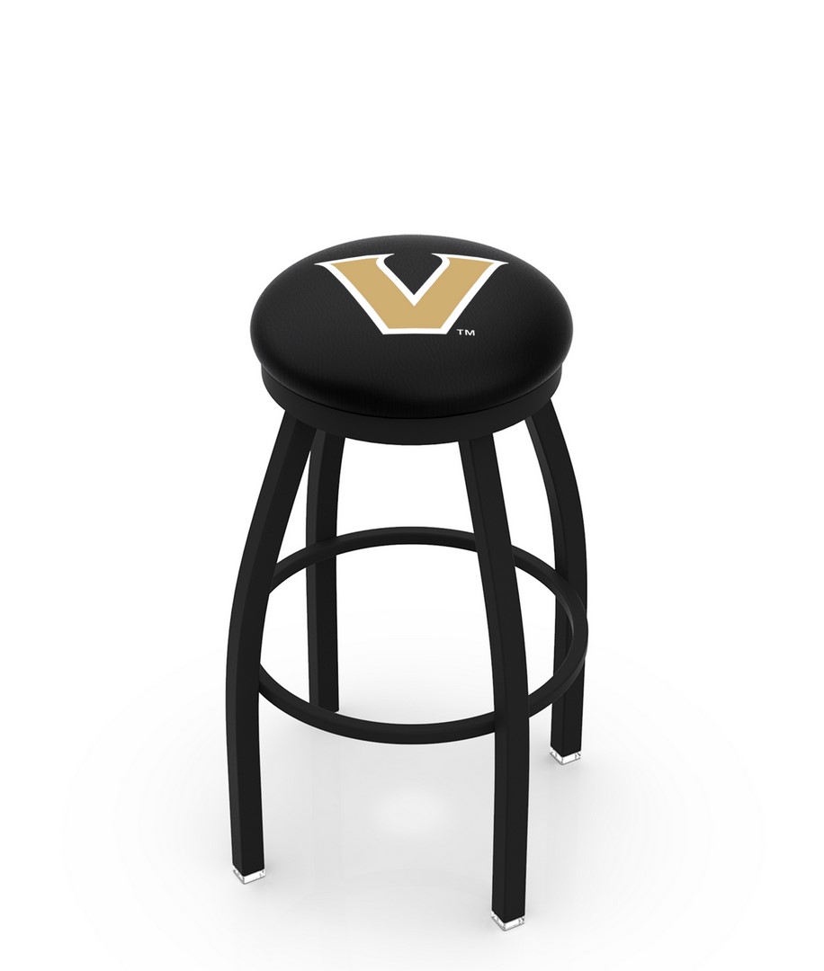 25" L8B2B - Black Wrinkle Vanderbilt Swivel Bar Stool with Accent Ring by  Company