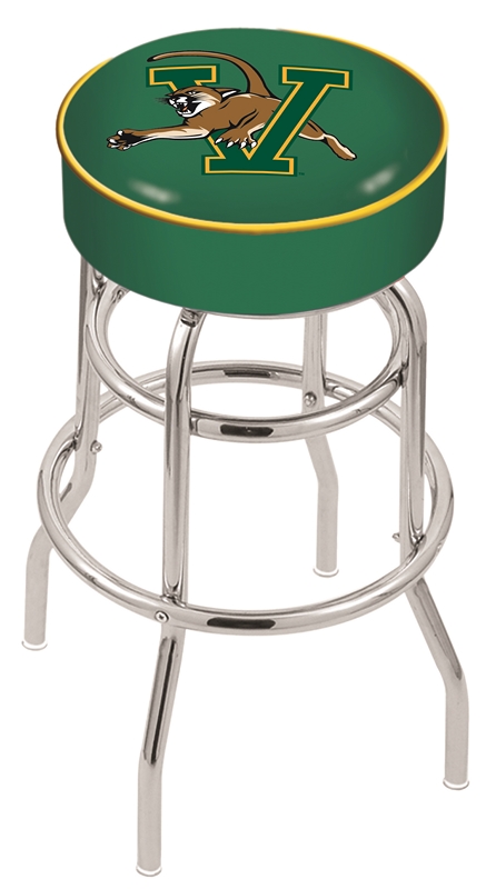 25" L7C1 - 4" Vermont Cushion Seat with Double-Ring Chrome Base Swivel Bar Stool by  Company
