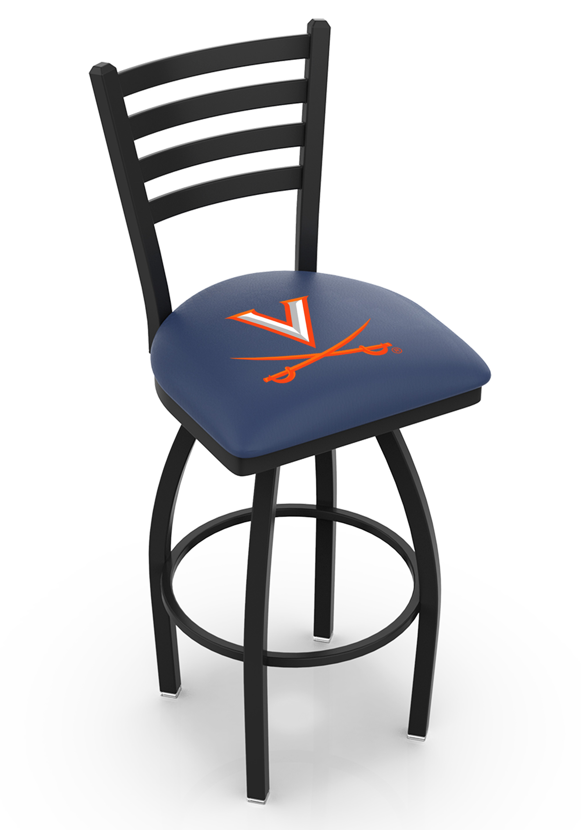 L014 - 30" Black Wrinkle Virginia Swivel Bar Stool with Ladder Style Back by  Co.