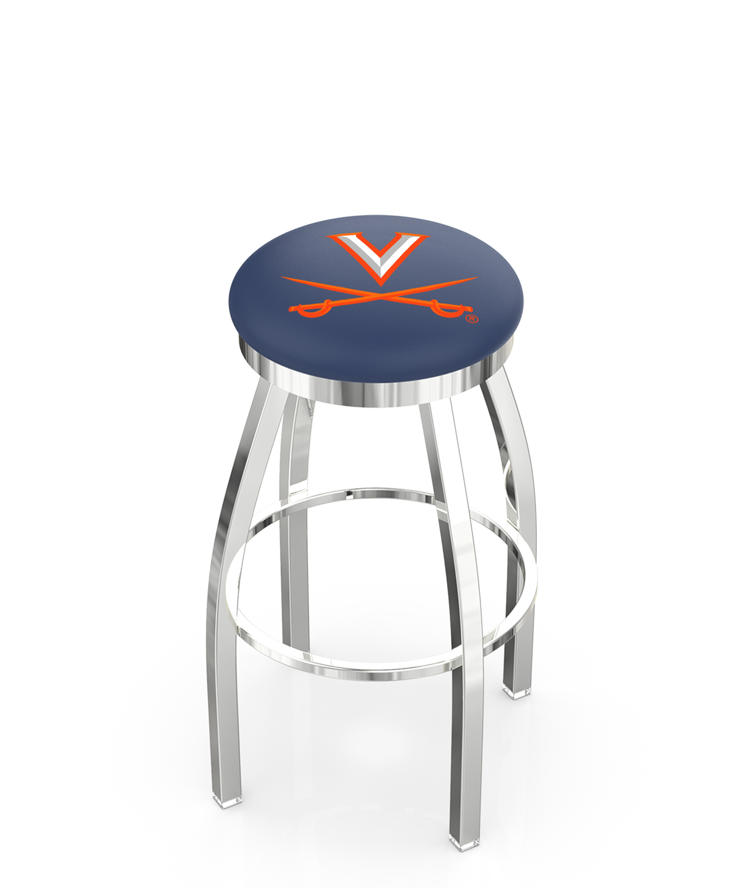 30" L8C2C - Chrome Virginia Swivel Bar Stool with Accent Ring by  Company