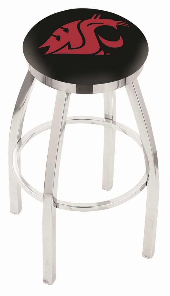 25" L8C2C - Chrome Washington State Swivel Bar Stool with Accent Ring by  Company