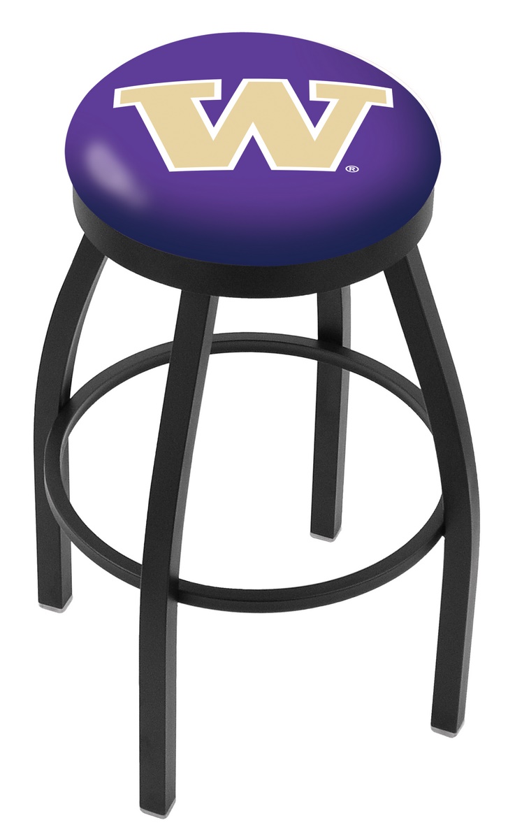 30" L8B2B - Black Wrinkle Washington Swivel Bar Stool with Accent Ring by  Company