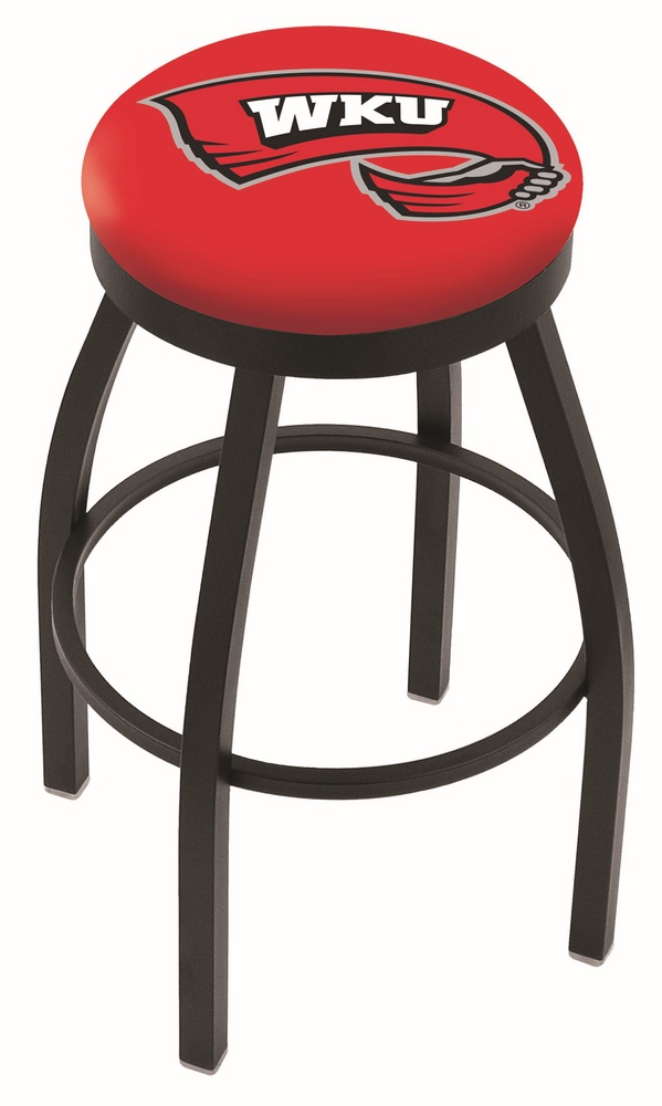 25" L8B2B - Black Wrinkle Western Kentucky Swivel Bar Stool with Accent Ring by  Company