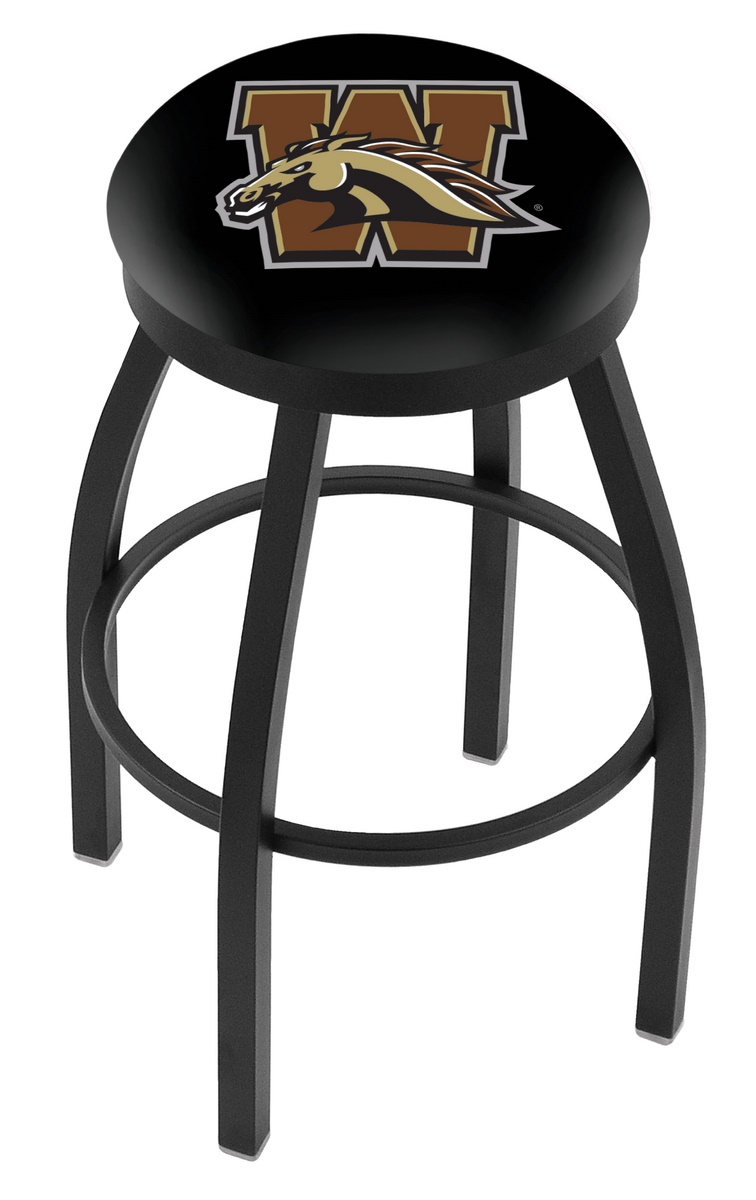 30" L8B2B - Black Wrinkle Western Michigan Swivel Bar Stool with Accent Ring by  Company