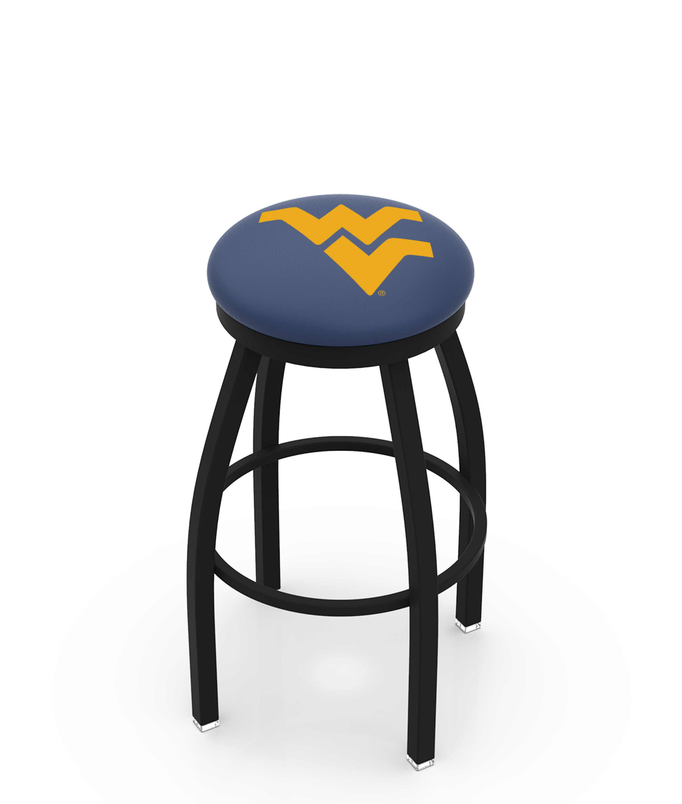 30" L8B2B - Black Wrinkle West Virginia Swivel Bar Stool with Accent Ring by  Company