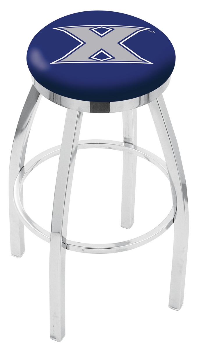 30" L8C2C - Chrome Xavier Swivel Bar Stool with Accent Ring by  Company