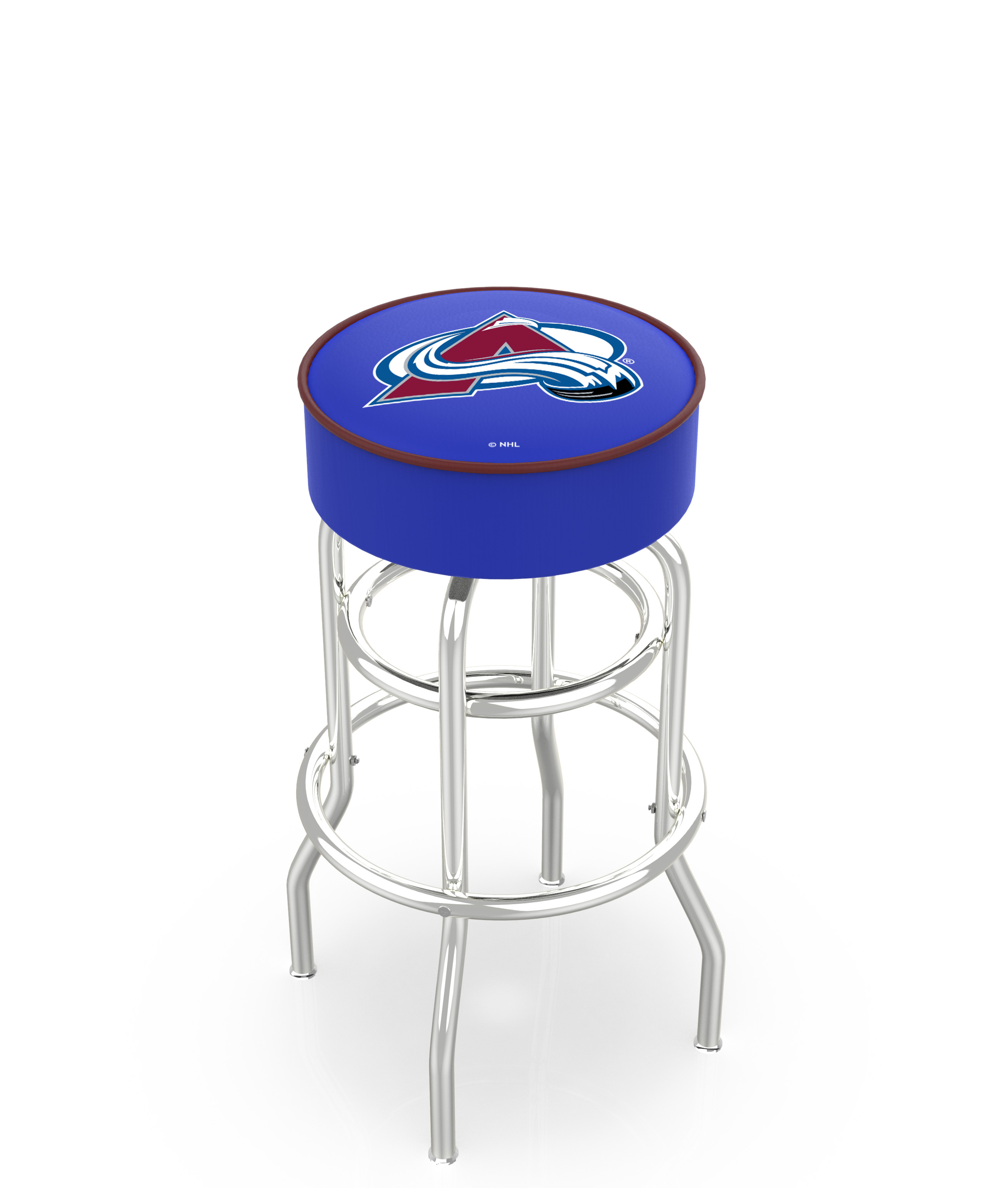 30" L7C1 - 4" Colorado Avalanche Cushion Seat with Double-Ring Chrome Base Swivel Bar Stool by  Company