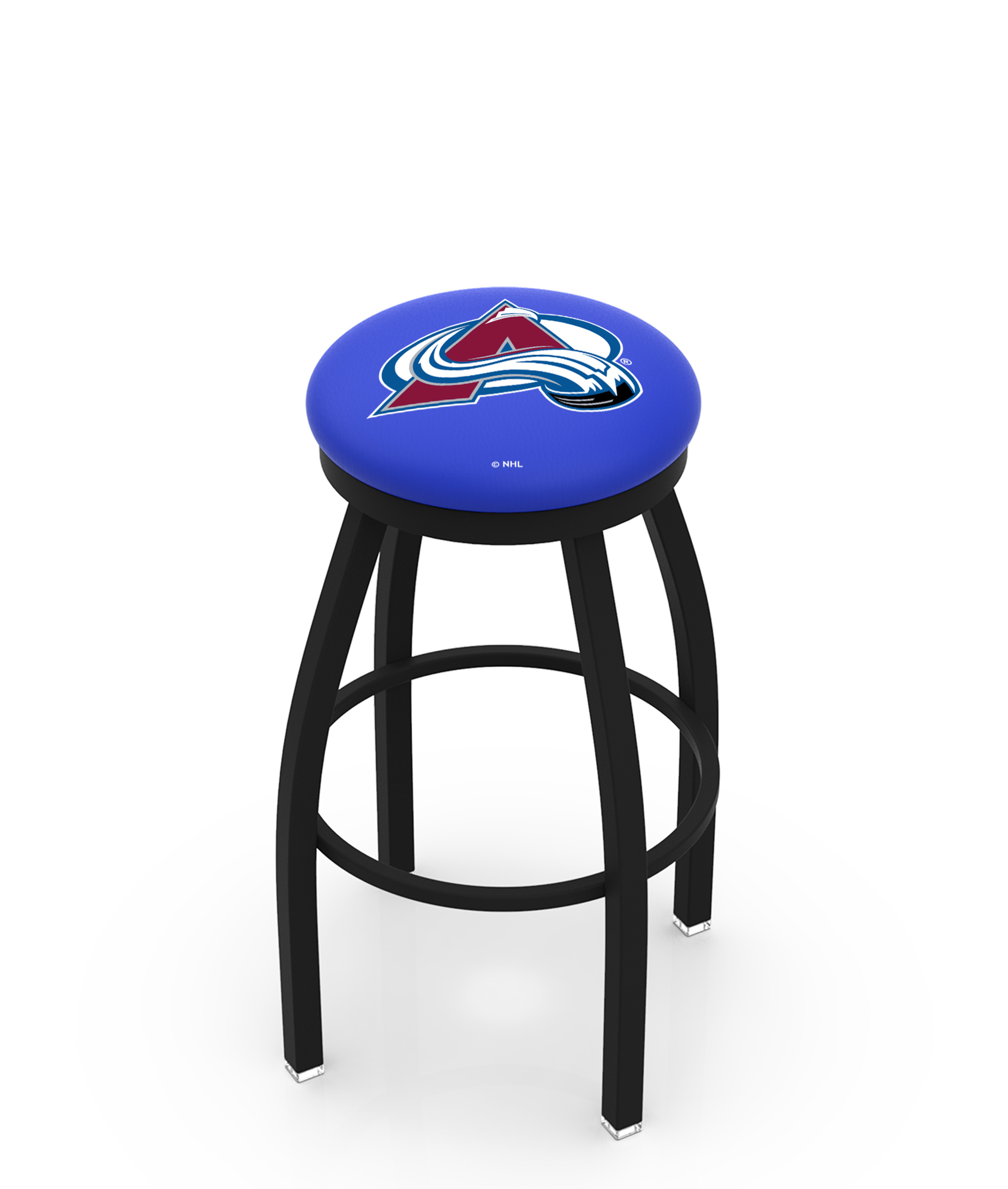 25" L8B2B - Black Wrinkle Colorado Avalanche Swivel Bar Stool with Accent Ring by  Company