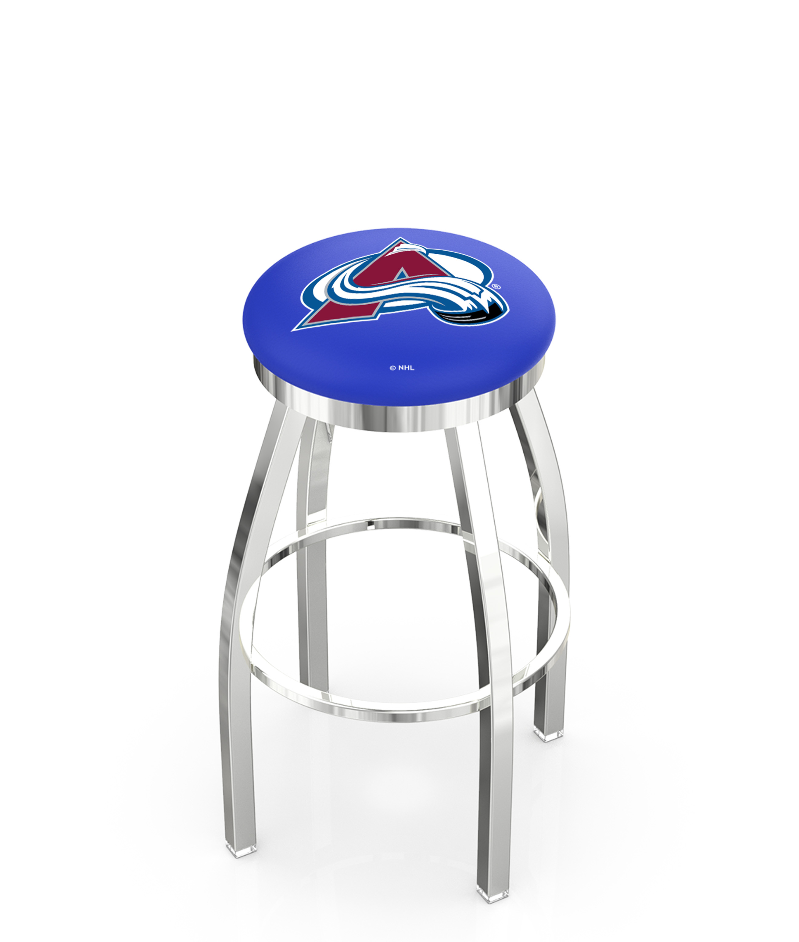 30" L8C2C - Chrome Colorado Avalanche Swivel Bar Stool with Accent Ring by  Company