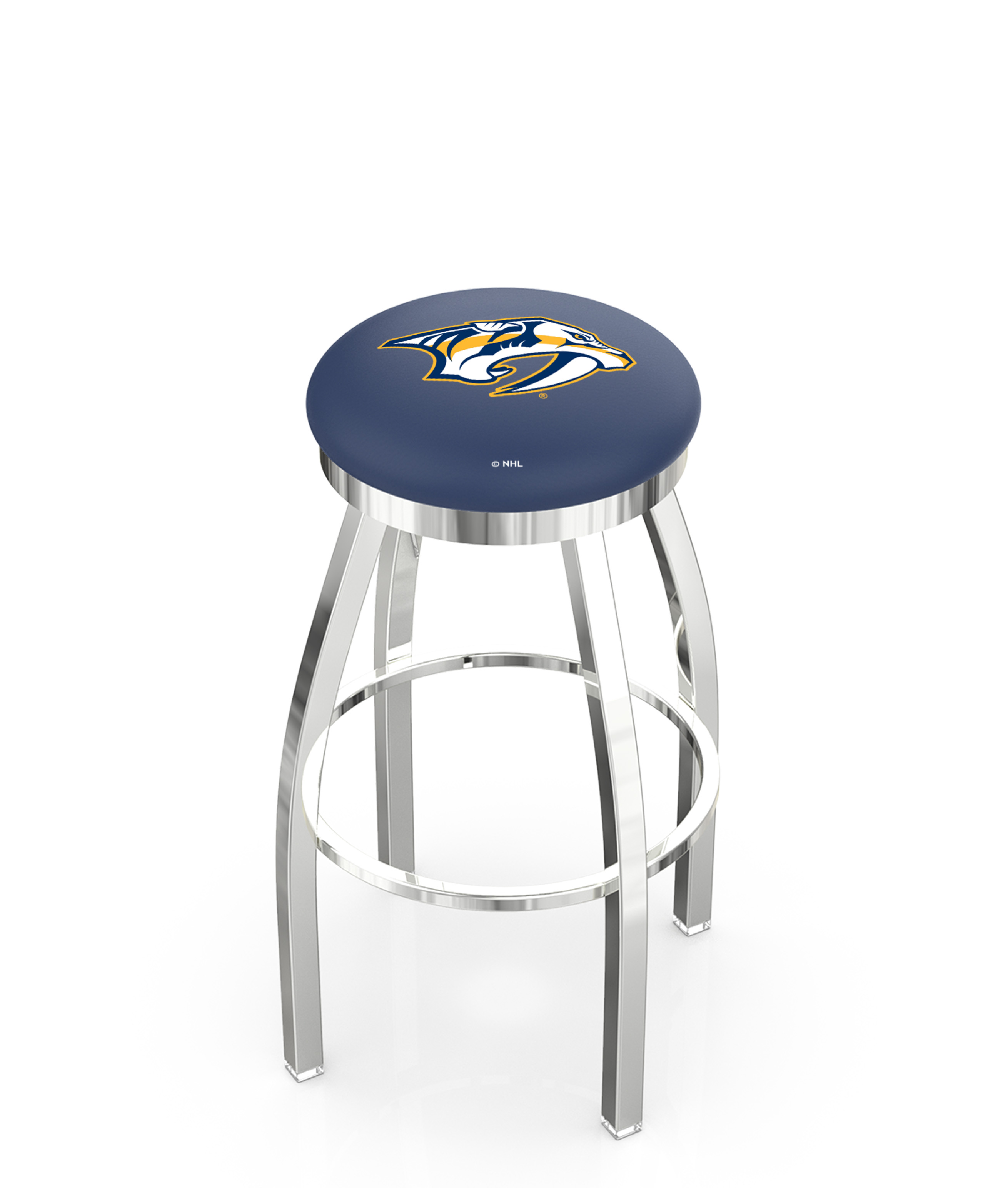 25" L8C2C - Chrome Nashville Predators Swivel Bar Stool with Accent Ring by  Company