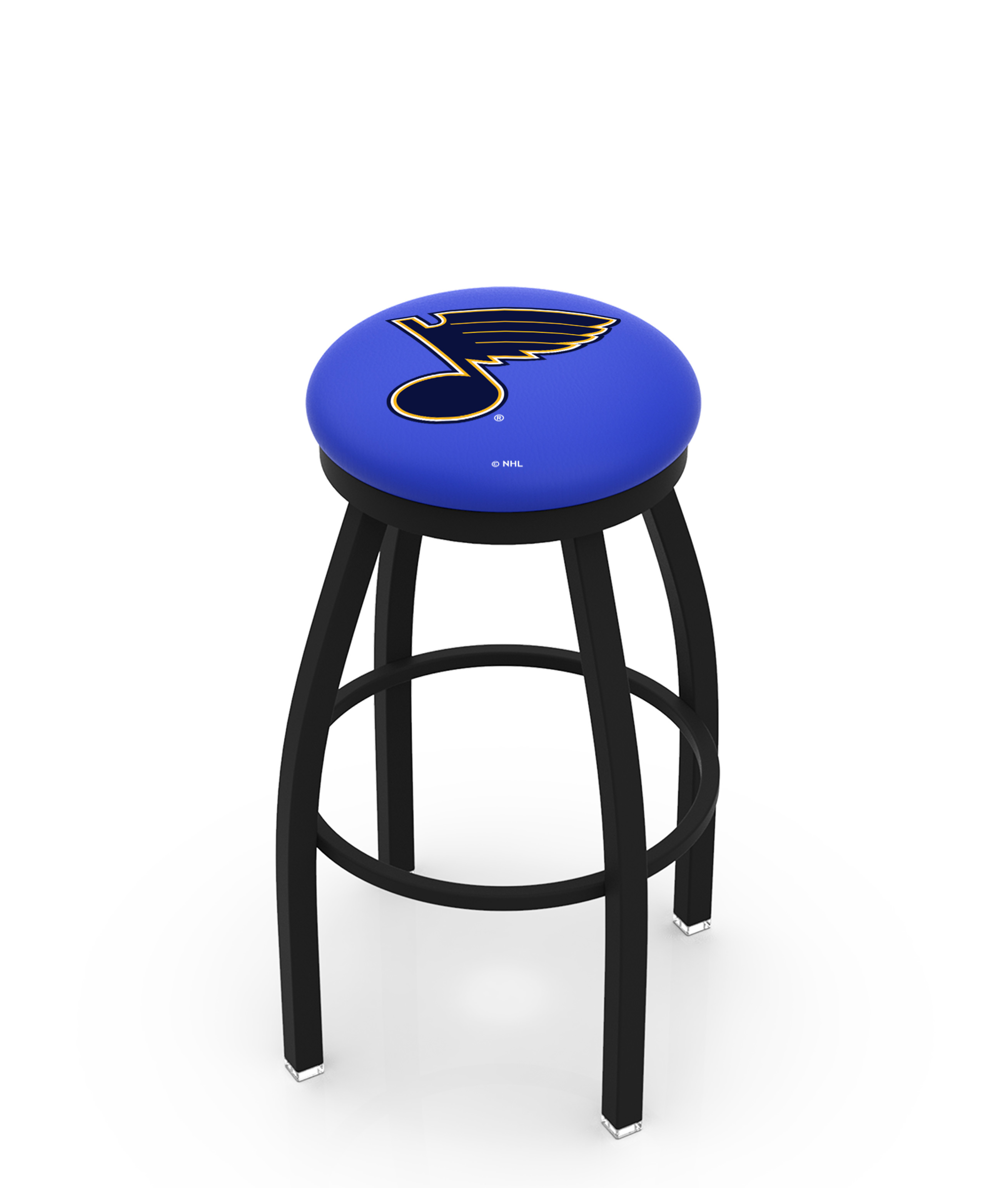 25" L8B2B - Black Wrinkle St Louis Blues Swivel Bar Stool with Accent Ring by  Company