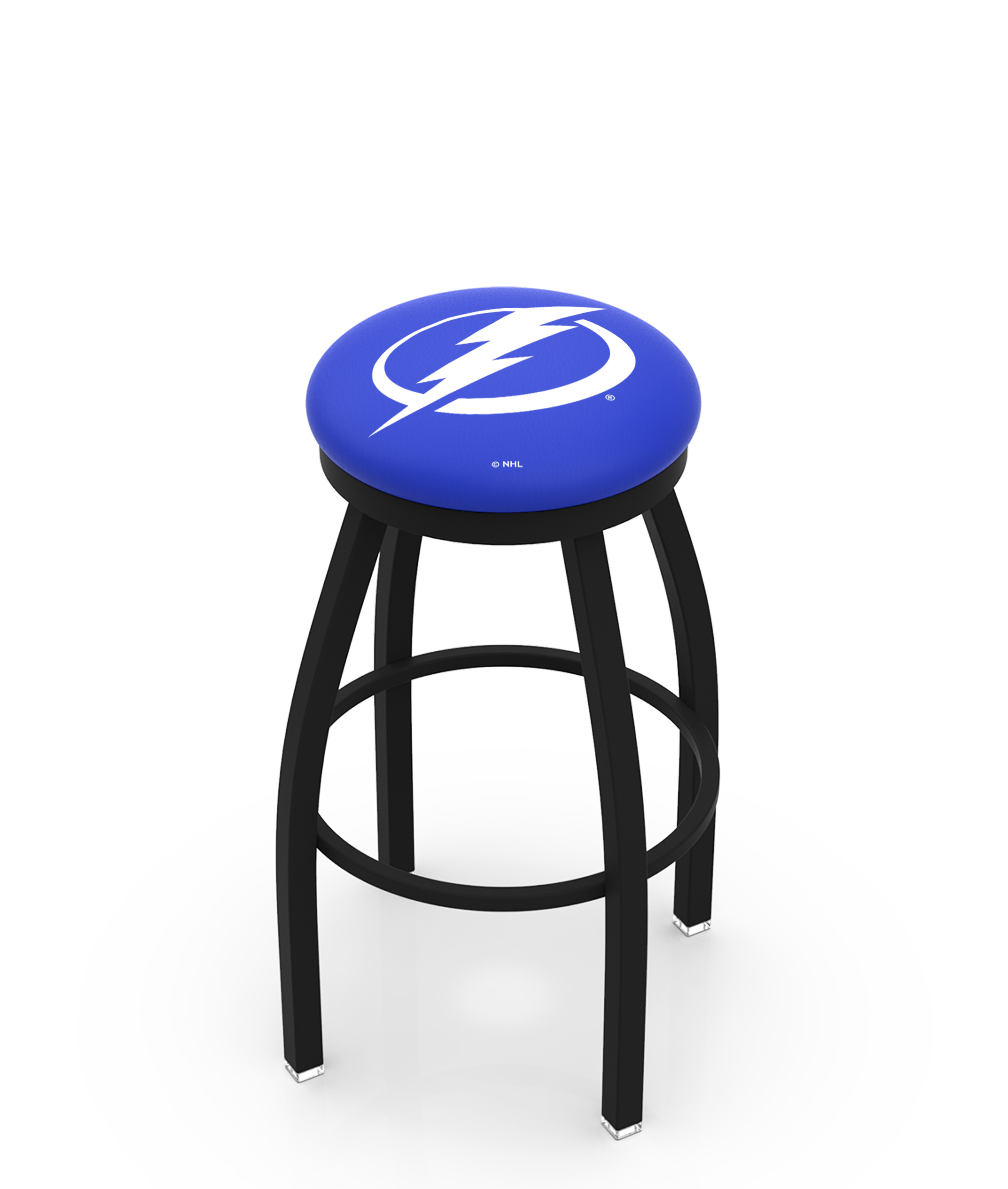 30" L8B2B - Black Wrinkle Tampa Bay Lightning Swivel Bar Stool with Accent Ring by  Company