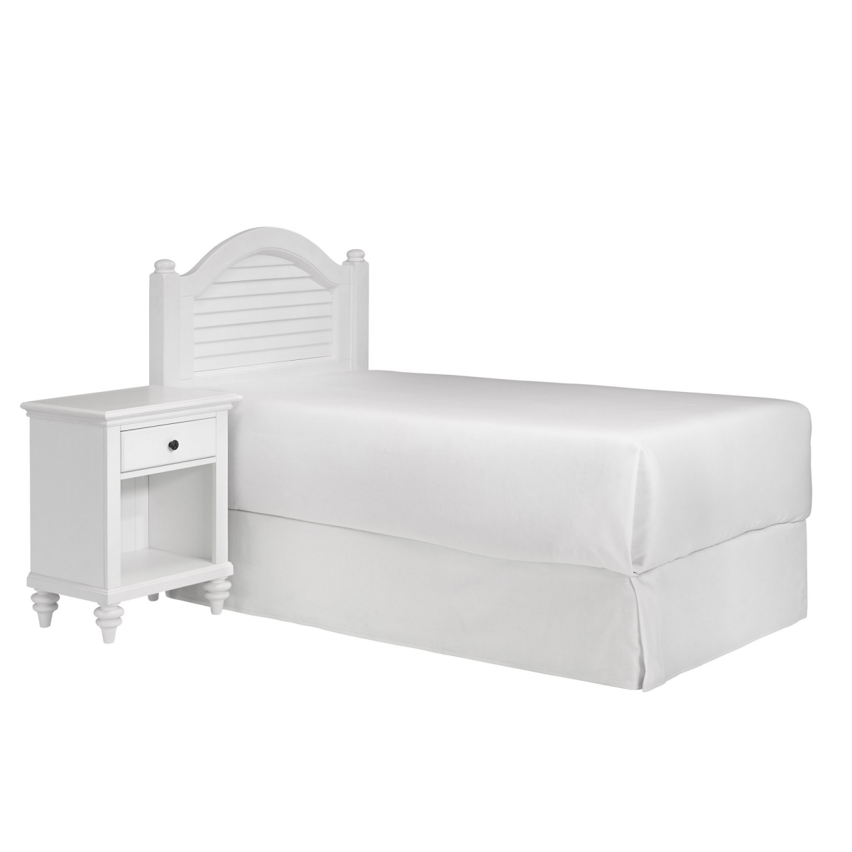 Picture of Homestyles 5543-4015 Penelope Twin Size Headboard & Nightstand&#44; Off-White