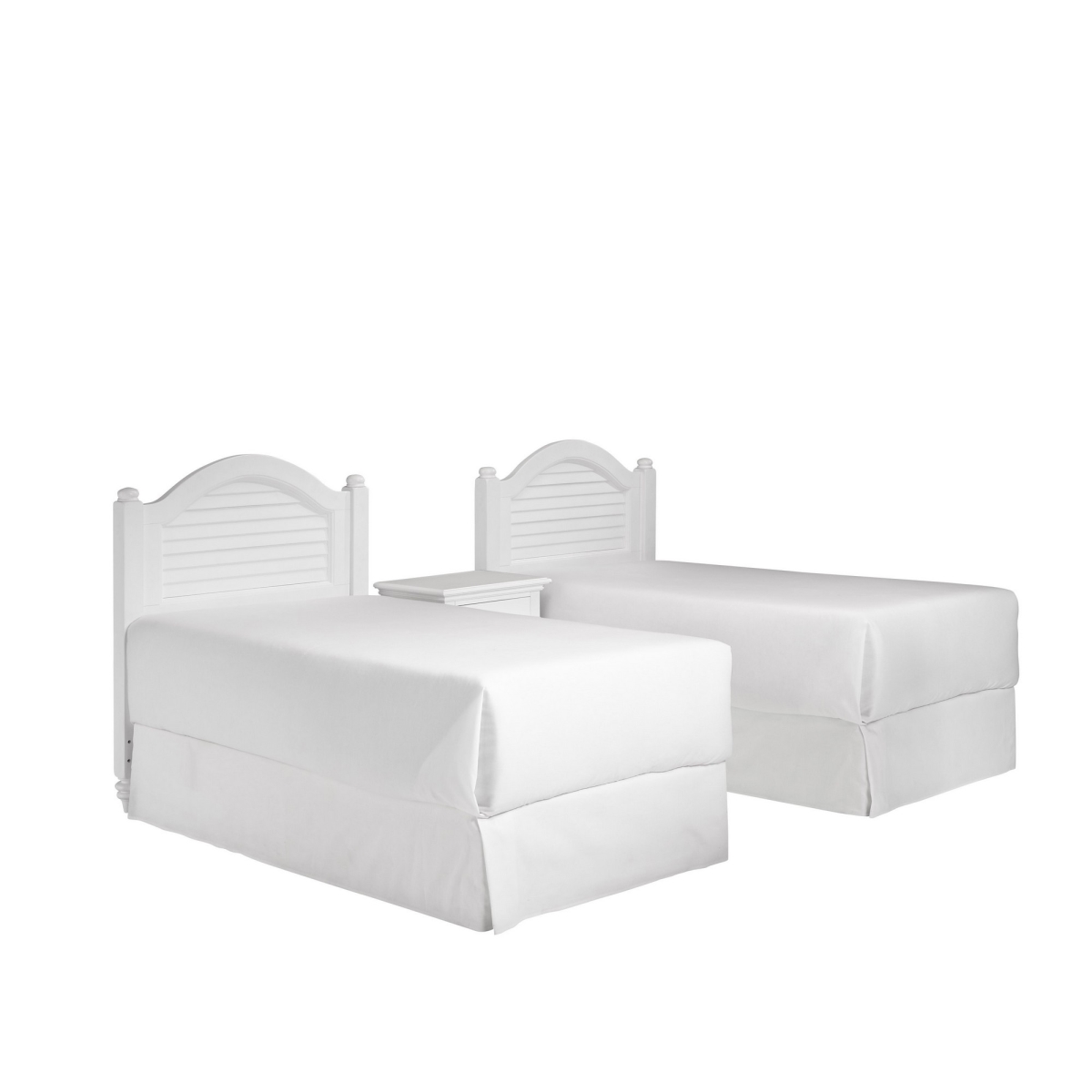 Picture of Homestyles 5543-4019 Penelope Two Twin Size Headboards & Nightstand&#44; Off-White