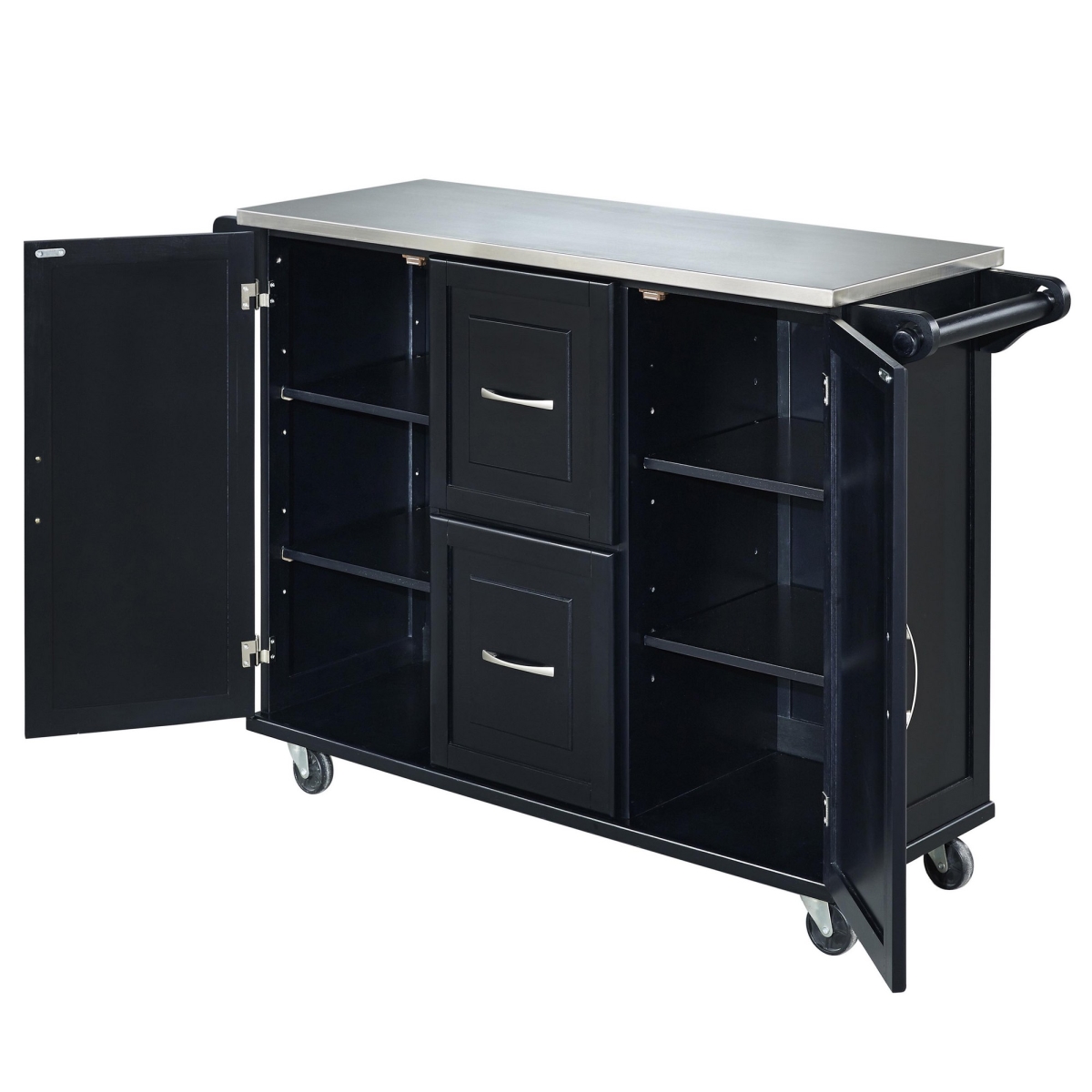 Picture of Homestyles 4515-95 Blanche Kitchen Cart, Black - 36 x 53.5 x 17 in.