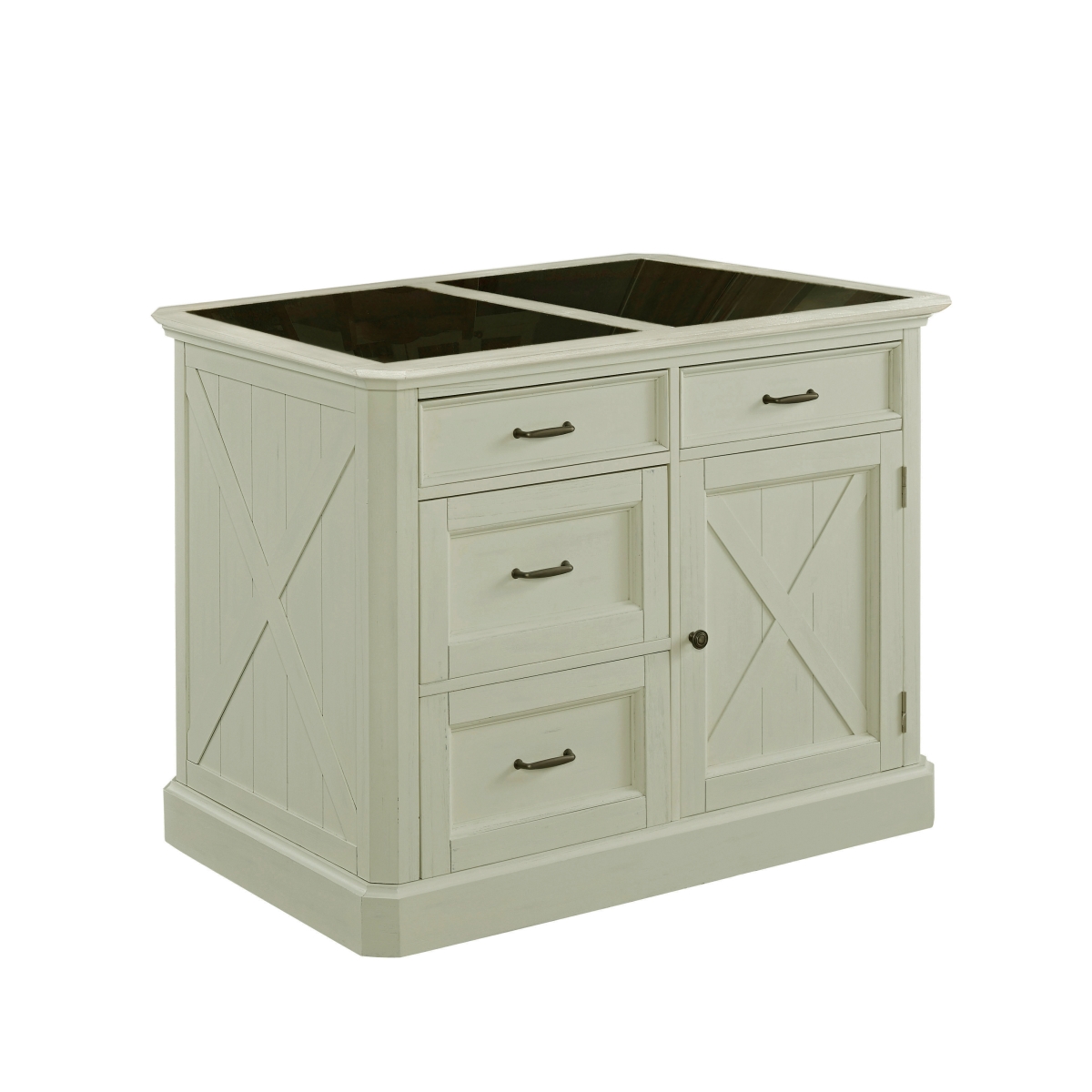 Picture of Homestyles 5523-94 Bay Lodge Kitchen Island&#44; Off-White - 36 x 47 x 30 in.