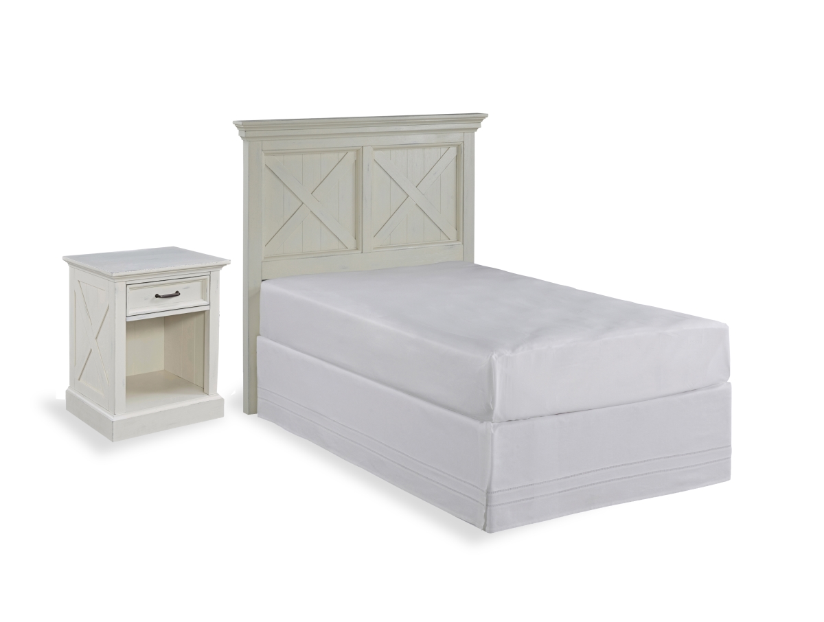 Picture of Homestyles 5523-4015 Bay Lodge Twin Size Headboard & Nightstand&#44; Off-White