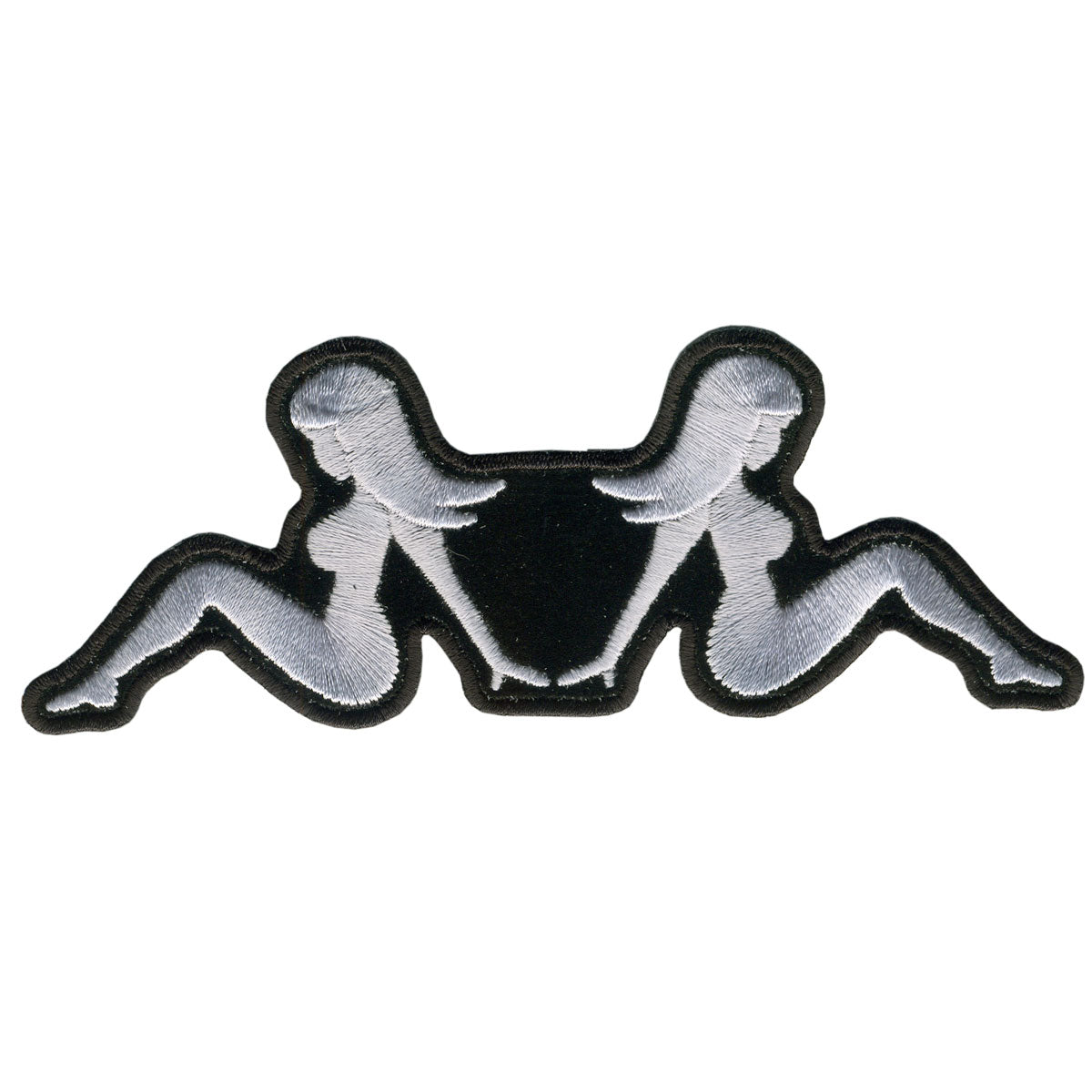 Picture of Hot Leathers PPA1552 5 x 2 in. Mudflap Chicks Patch - Black & Silver