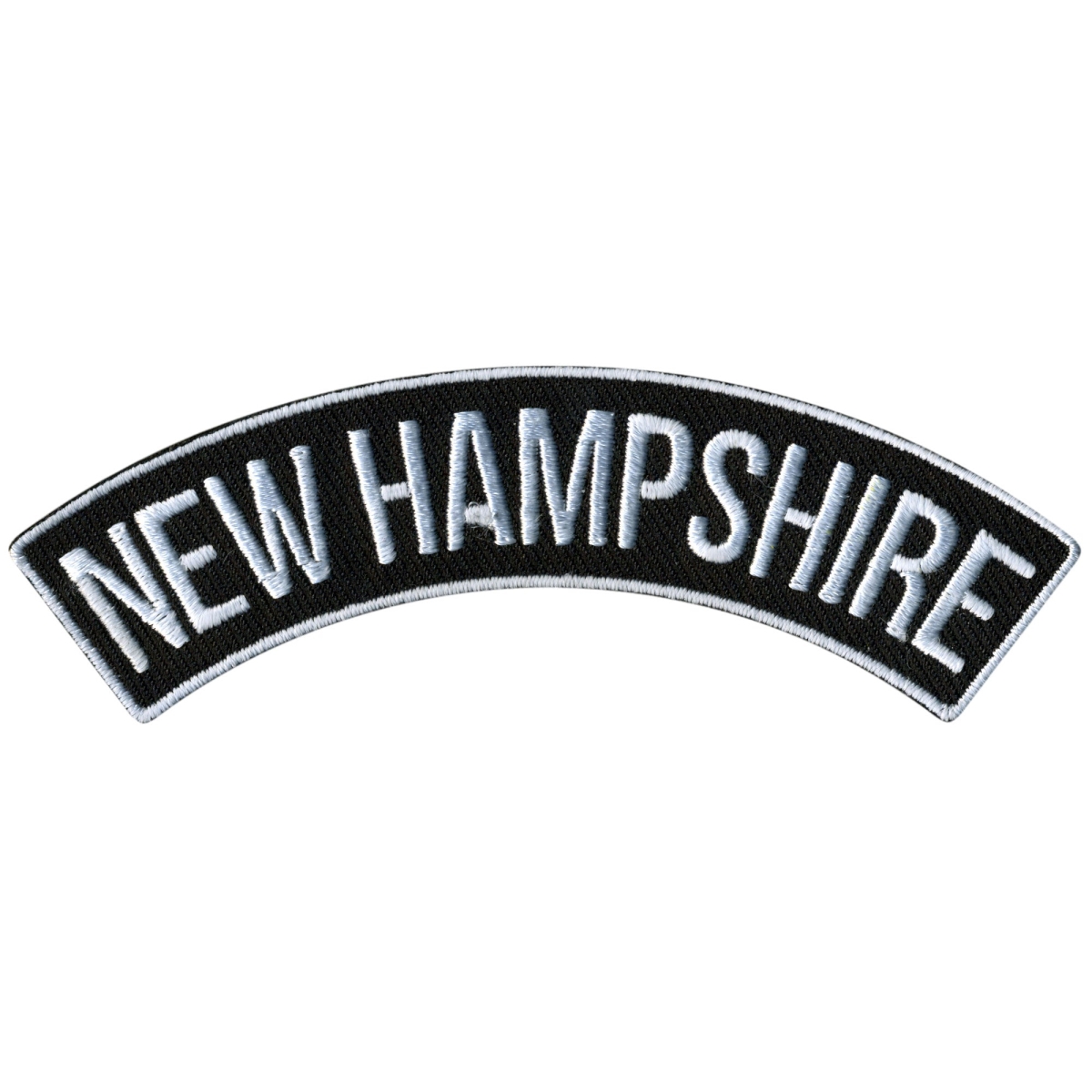 PPM4058 4 x 1 in.   Hampshire Top Rocker Patch - Black & White
