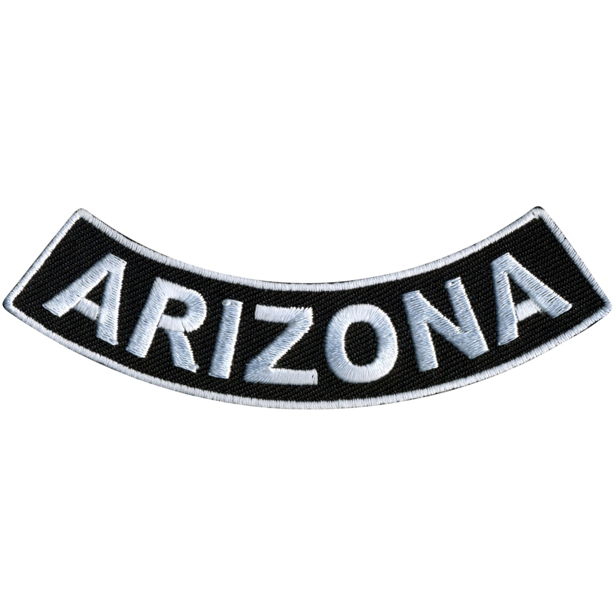 PPM5006 4 x 1 in. Arizona Bottom Rocker Patch - Black & White