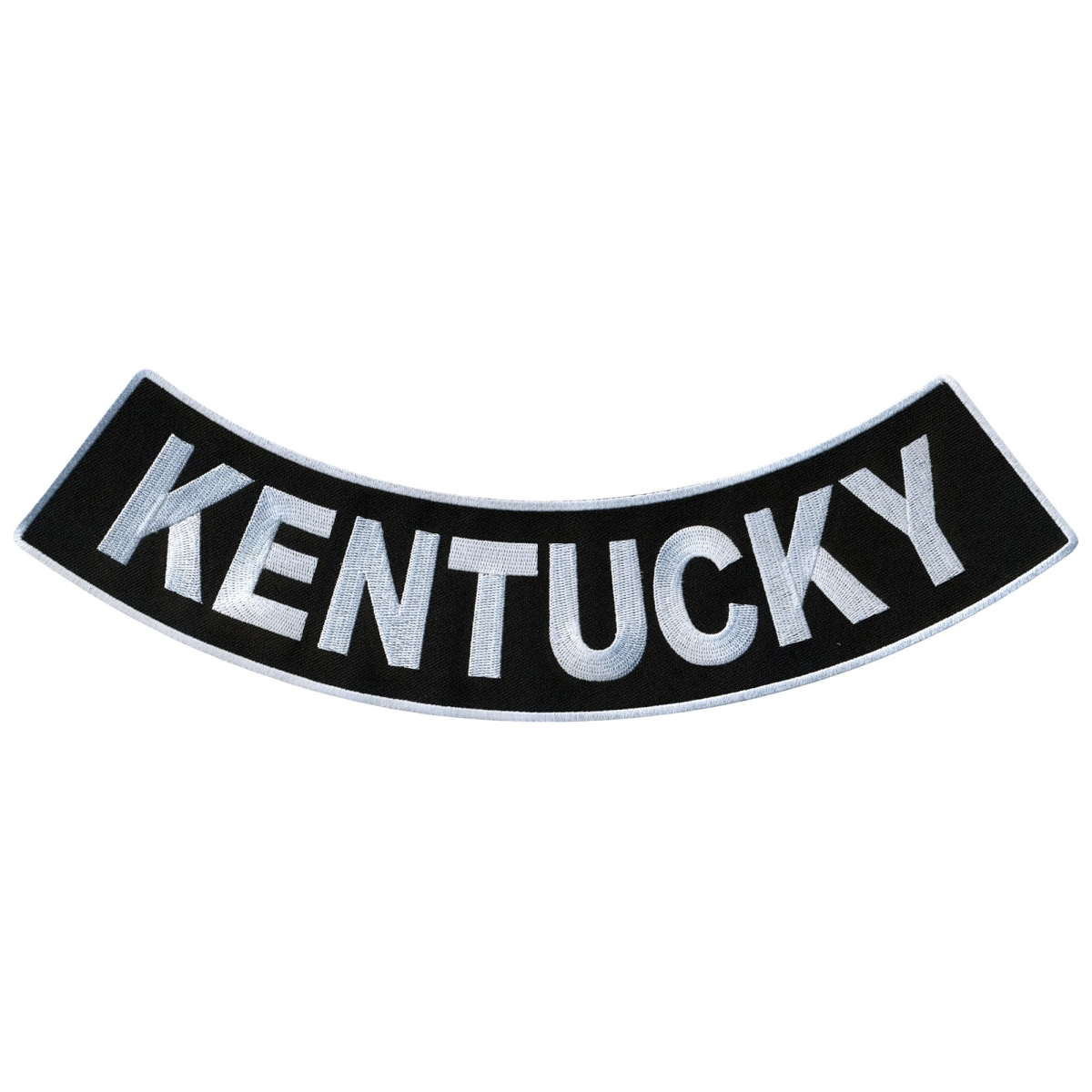 PPM5033 12 x 3 in. Kentucky Bottom Rocker Patch - Black & White