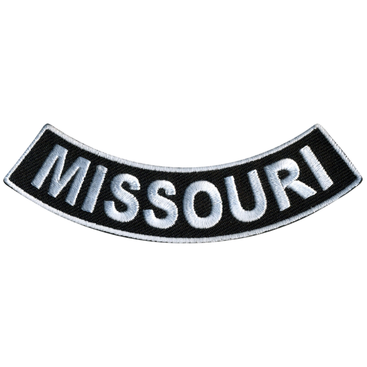 PPM5050 4 x 1 in. Missouri Bottom Rocker Patch - Black & White