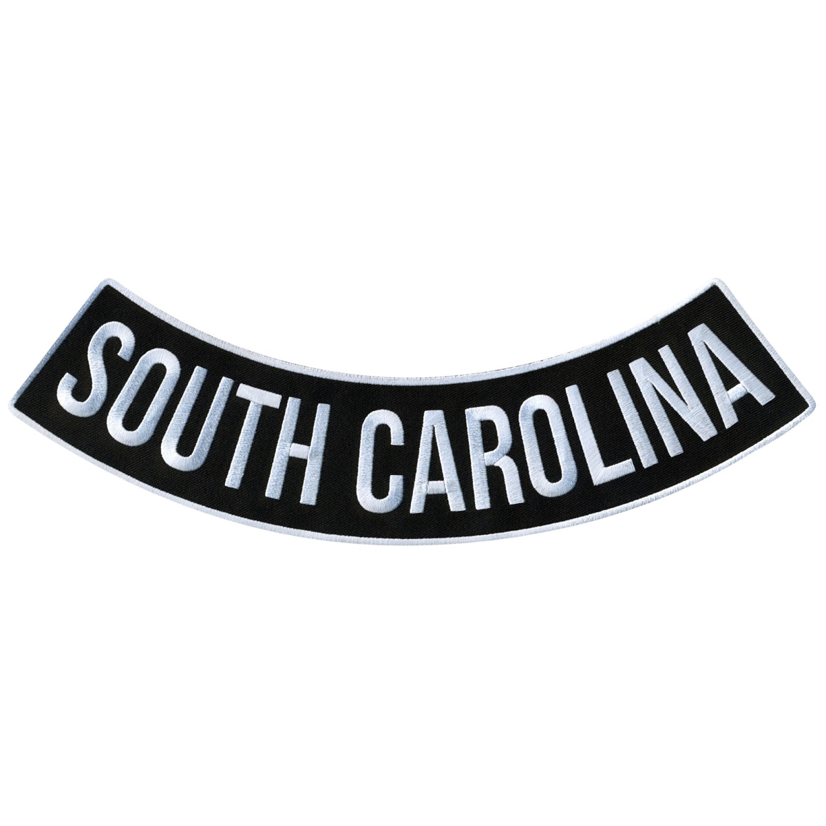PPM5079 12 x 3 in. South Carolina Bottom Rocker Patch - Black & White