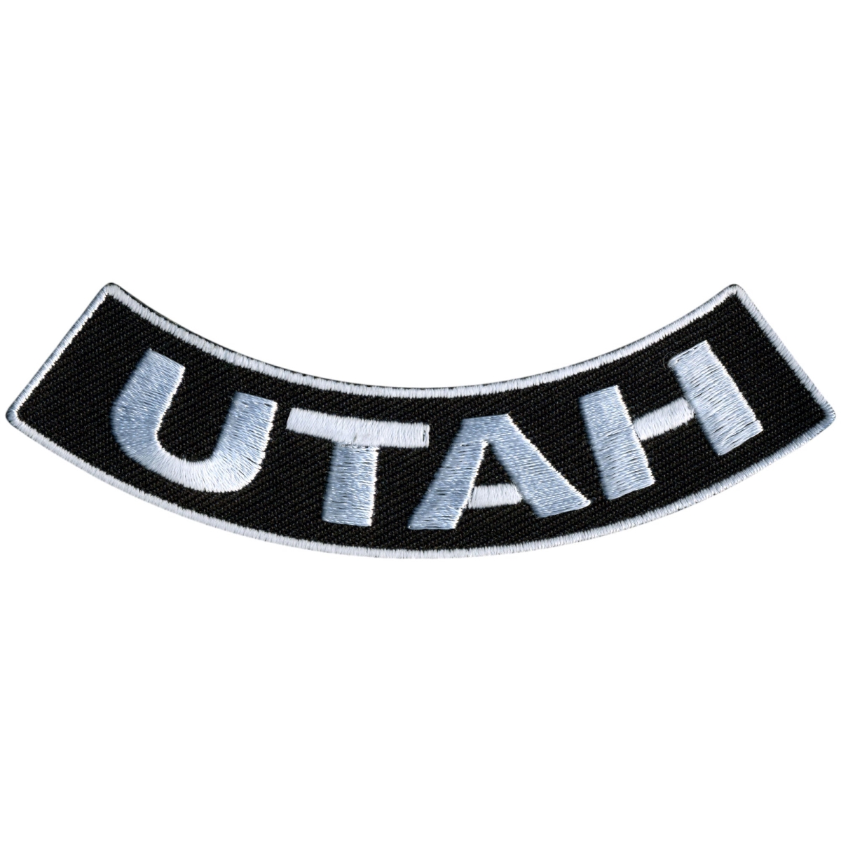 PPM5088 4 x 1 in. Utah Bottom Rocker Patch - Black & White