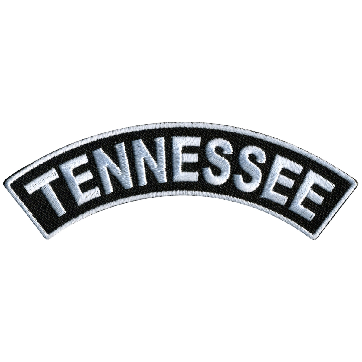 PPM4084 4 x 1 in. Tennessee Top Rocker Patch - Black & White