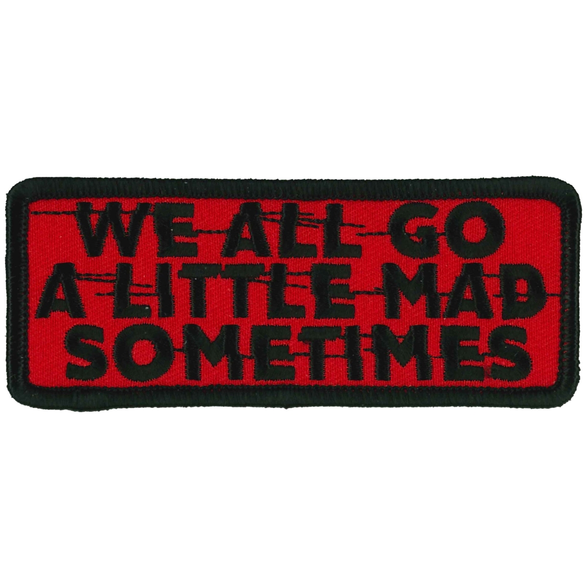 PPW1016 4 x 2 in. A Little Mad Patch - Multi Color