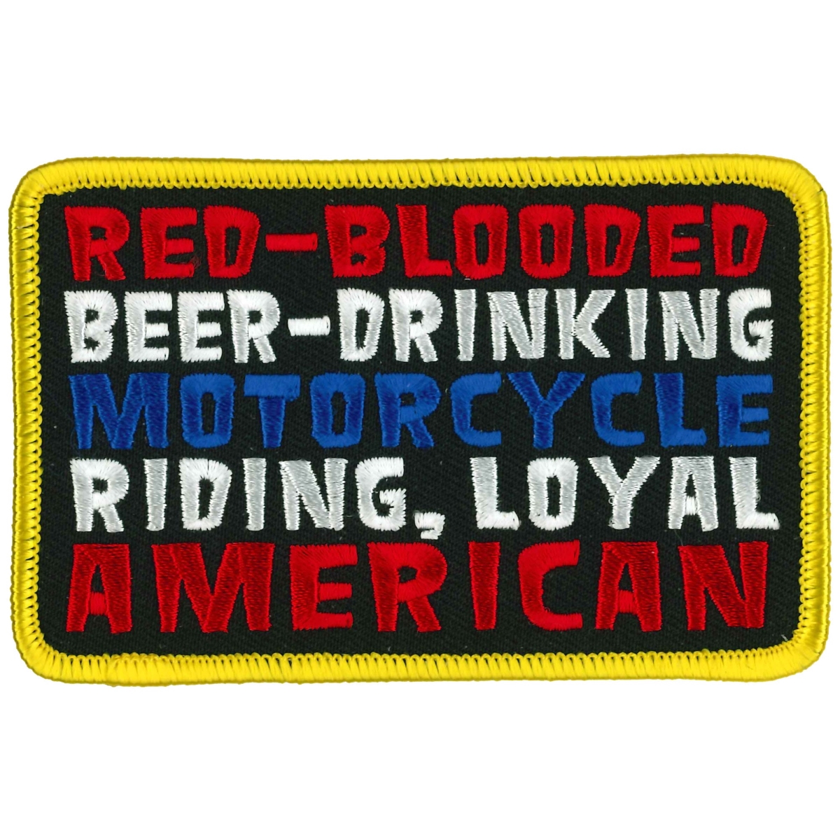 PPW1021 4 x 3 in. Red Blooded Patch - Multi Color