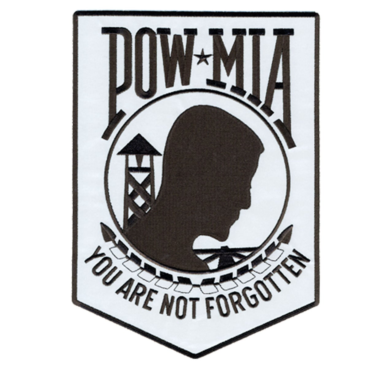 PPB1020 3 x 4 in. Pow Mia Reflective Safety Patch - Multi Color