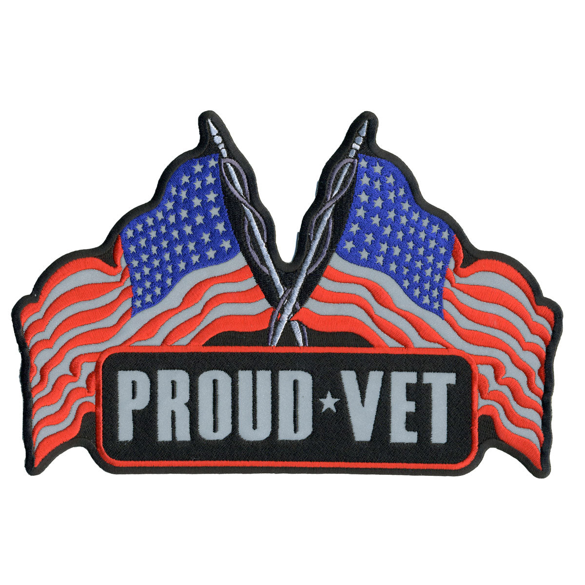 PPB1118 10 x 7 in. Proud Vet Reflective Patch