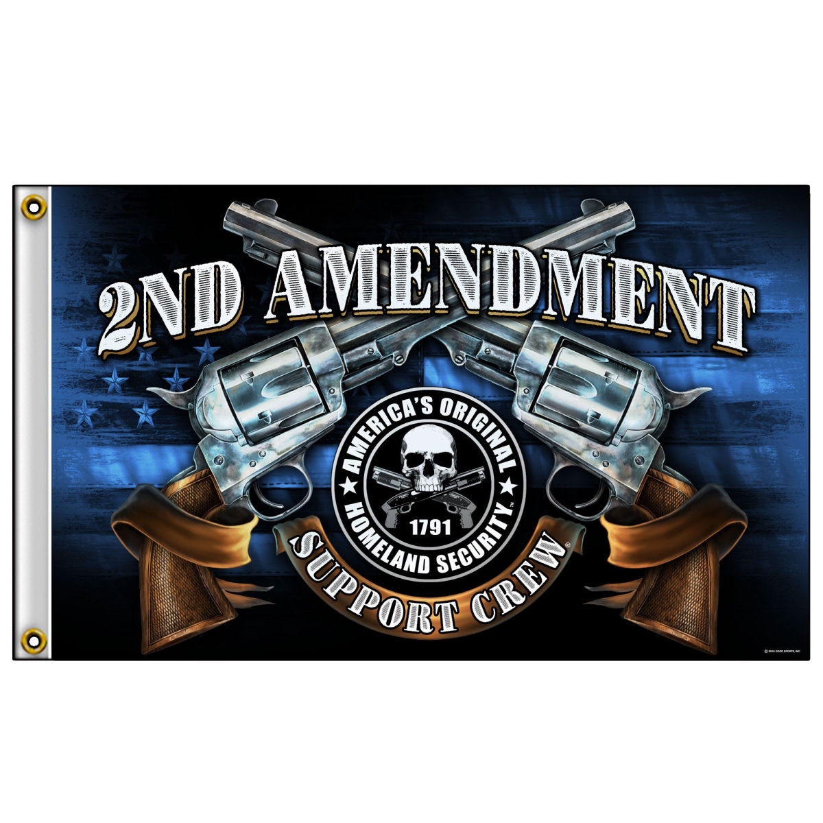 FGA1077 3 x 5 ft. Crossed Pistols Flag