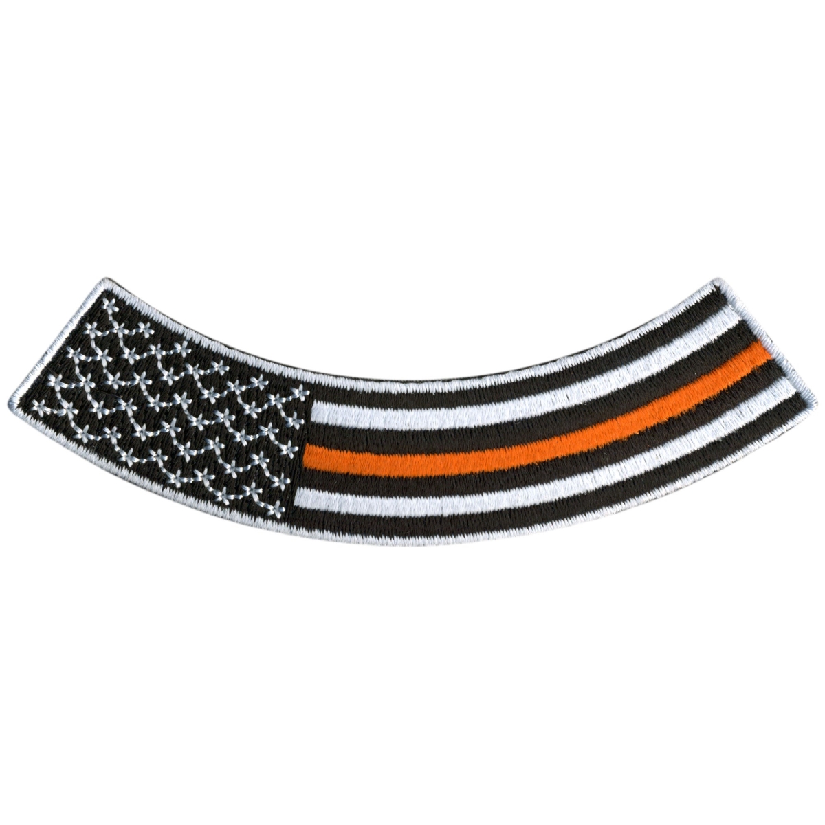 PPM5162 Orange Line Bottom Rocker Patch - Multi Color - 4 x 1 in. - Iron-On/Sew-On