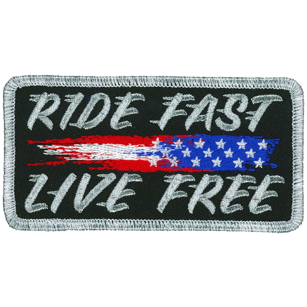 PPL9929 4 x 2 in. Ride Fast Live Free Patch - Multi Color