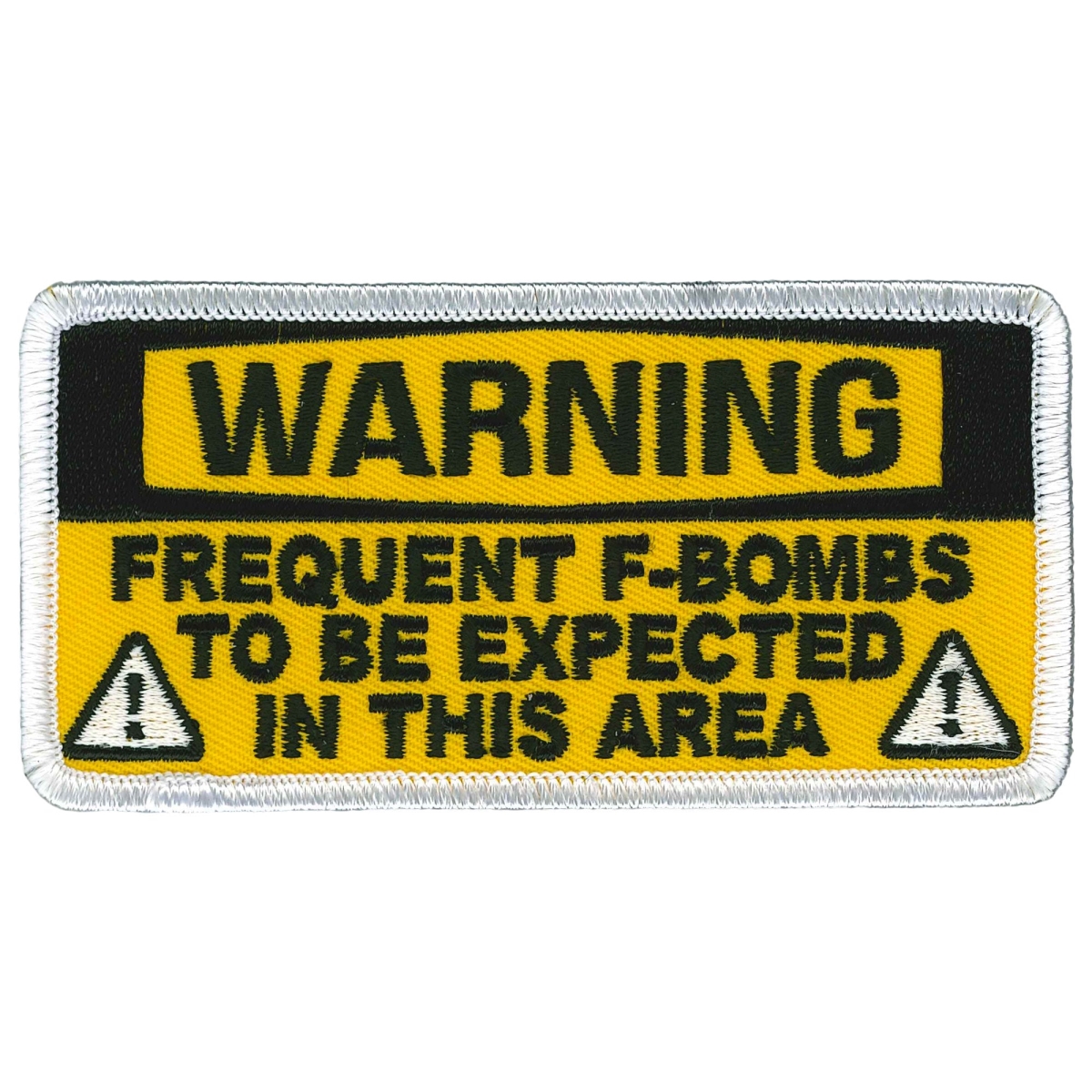 PPL9935 4 x 2 in. Warning F-Bombs Patch - Multi Color
