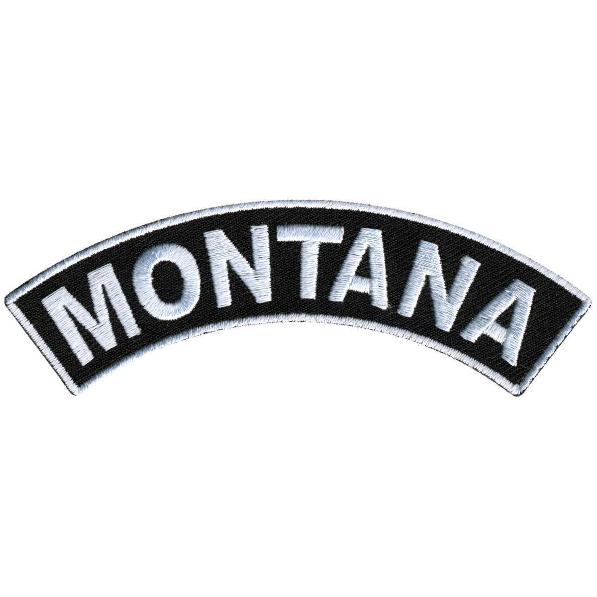PPM4052 4 x 1 in. Montana Top Rocker Patch - Black & White