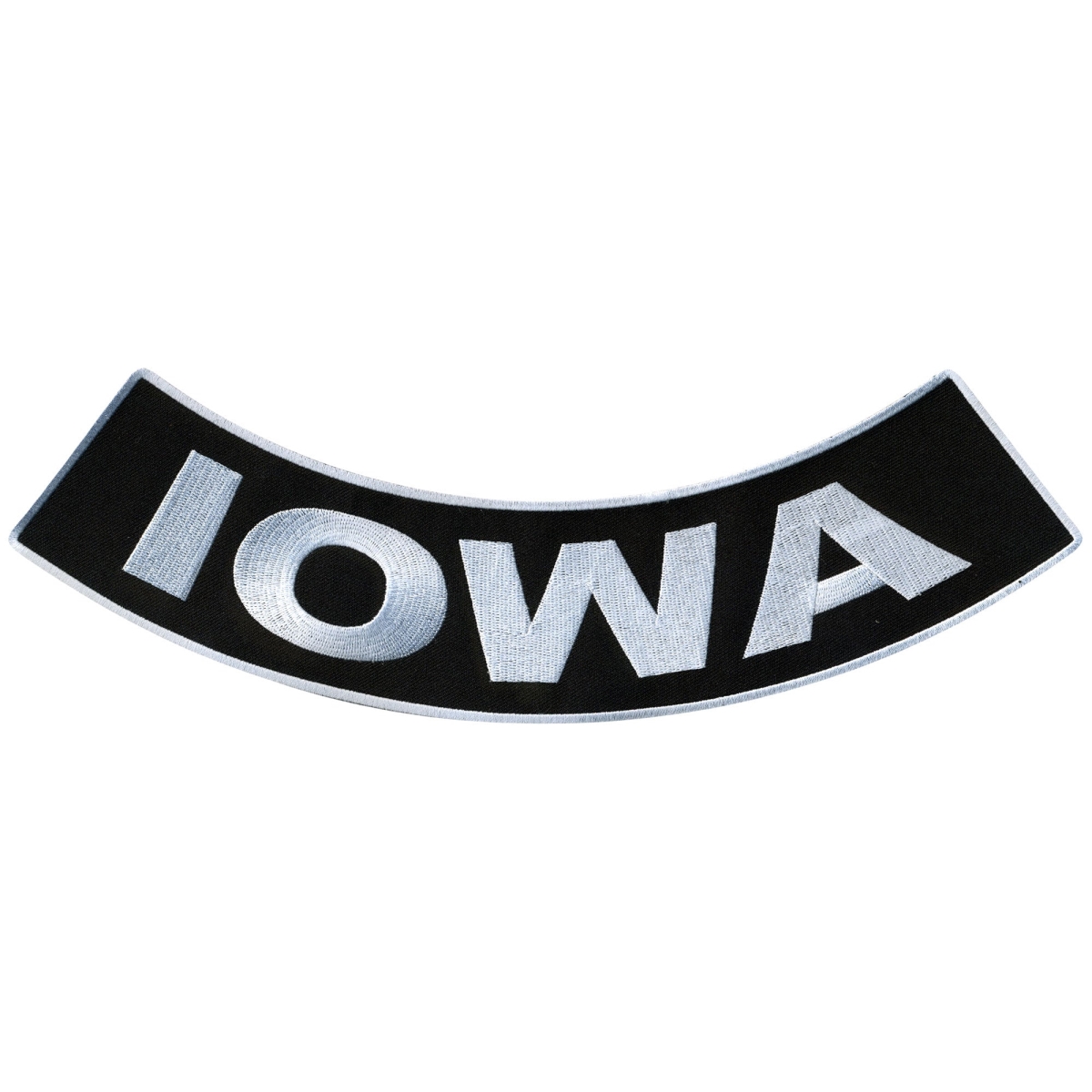 PPM5029 12 x 3 in. Iowa Bottom Rocker Patch - Black & White