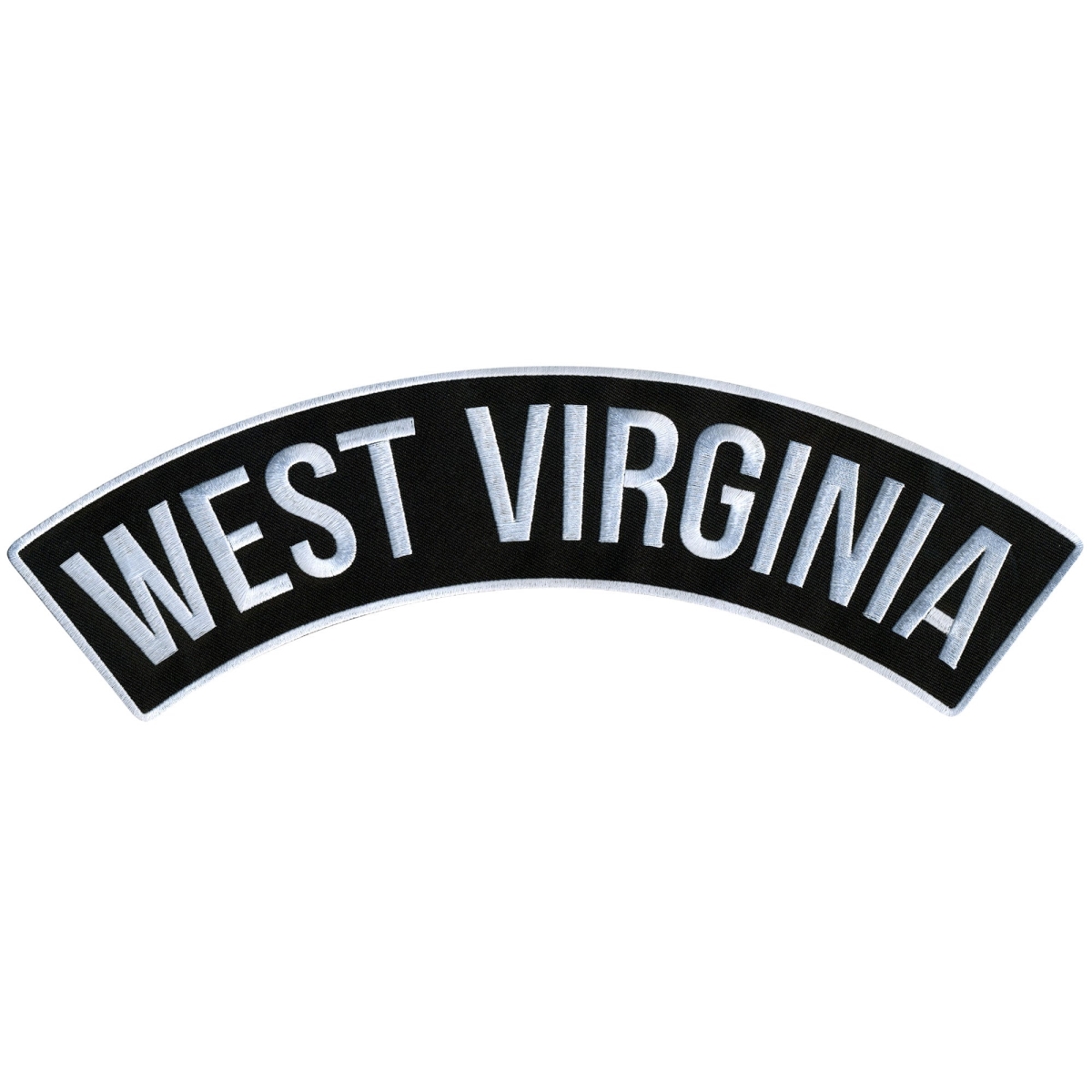 PPM4095 12 x 3 in. West Virginia Top Rocker Patch - Black & White