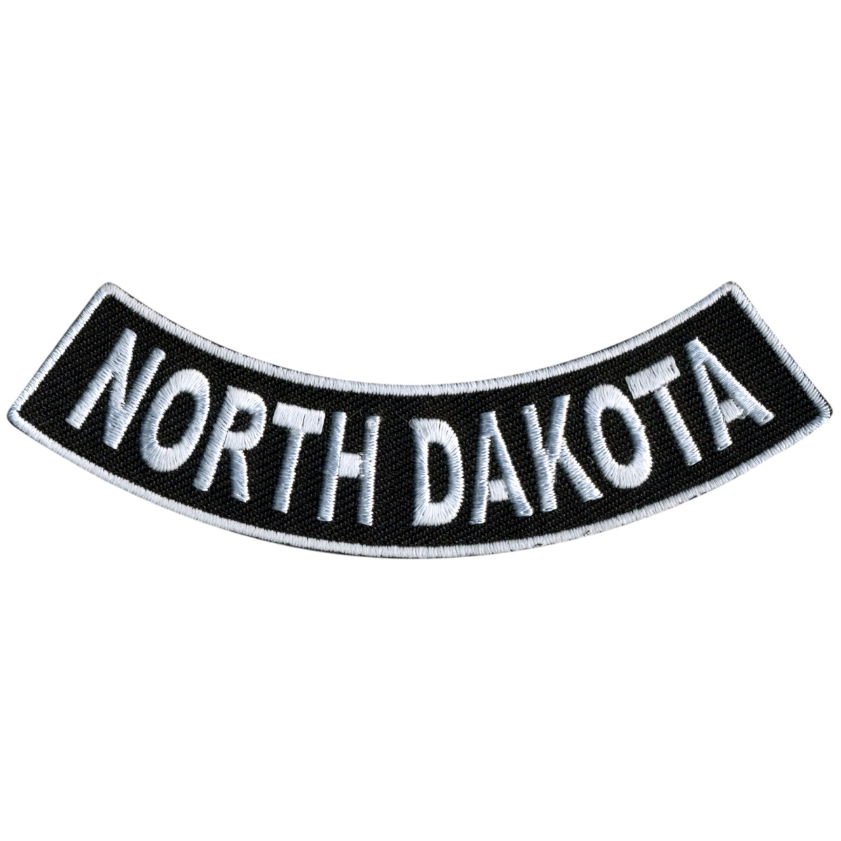 PPM5068 4 x 1 in. North Dakota Bottom Rocker Patch - Black & White