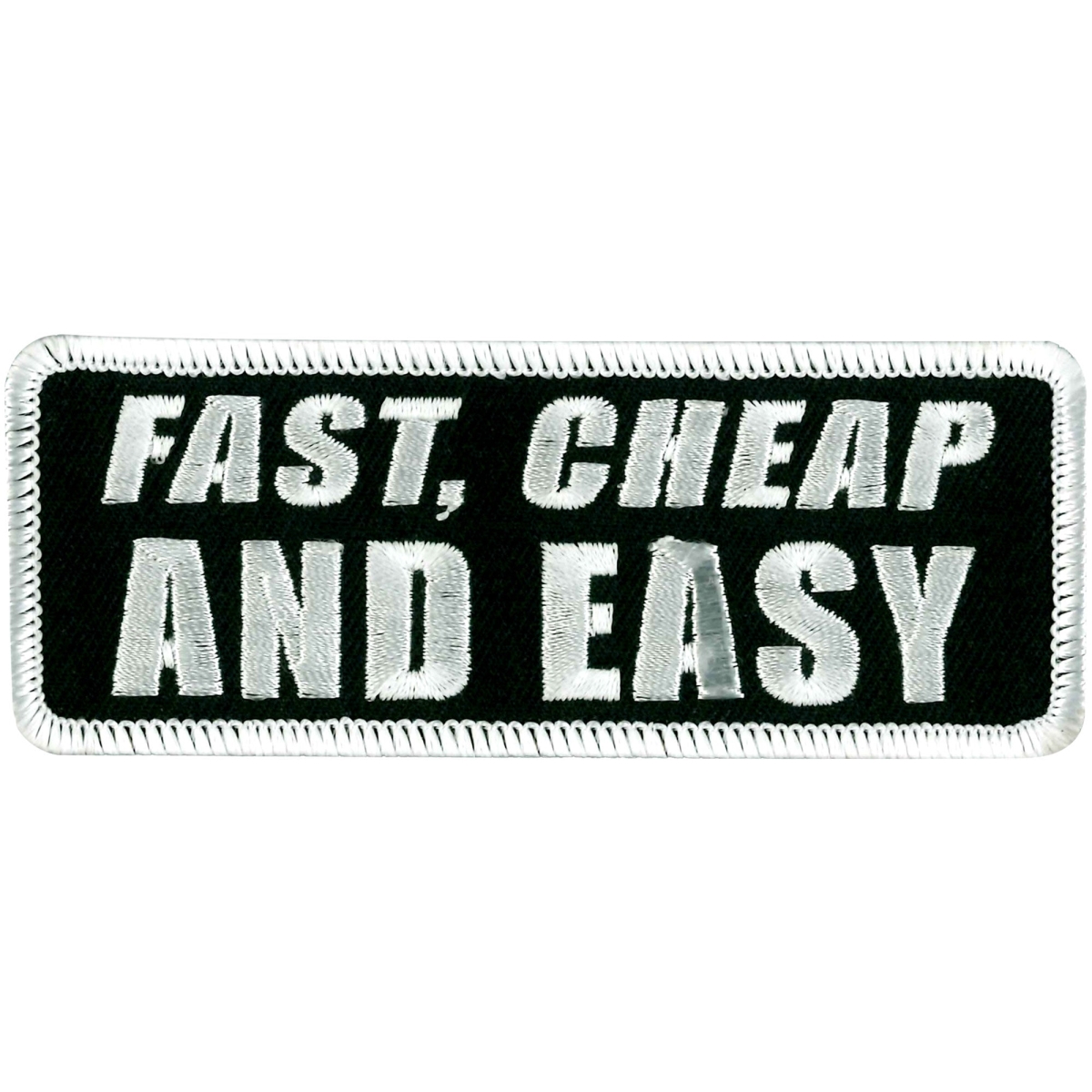 PPL9157 4 x 2 in. Cheap & Easy Patch - Black & White