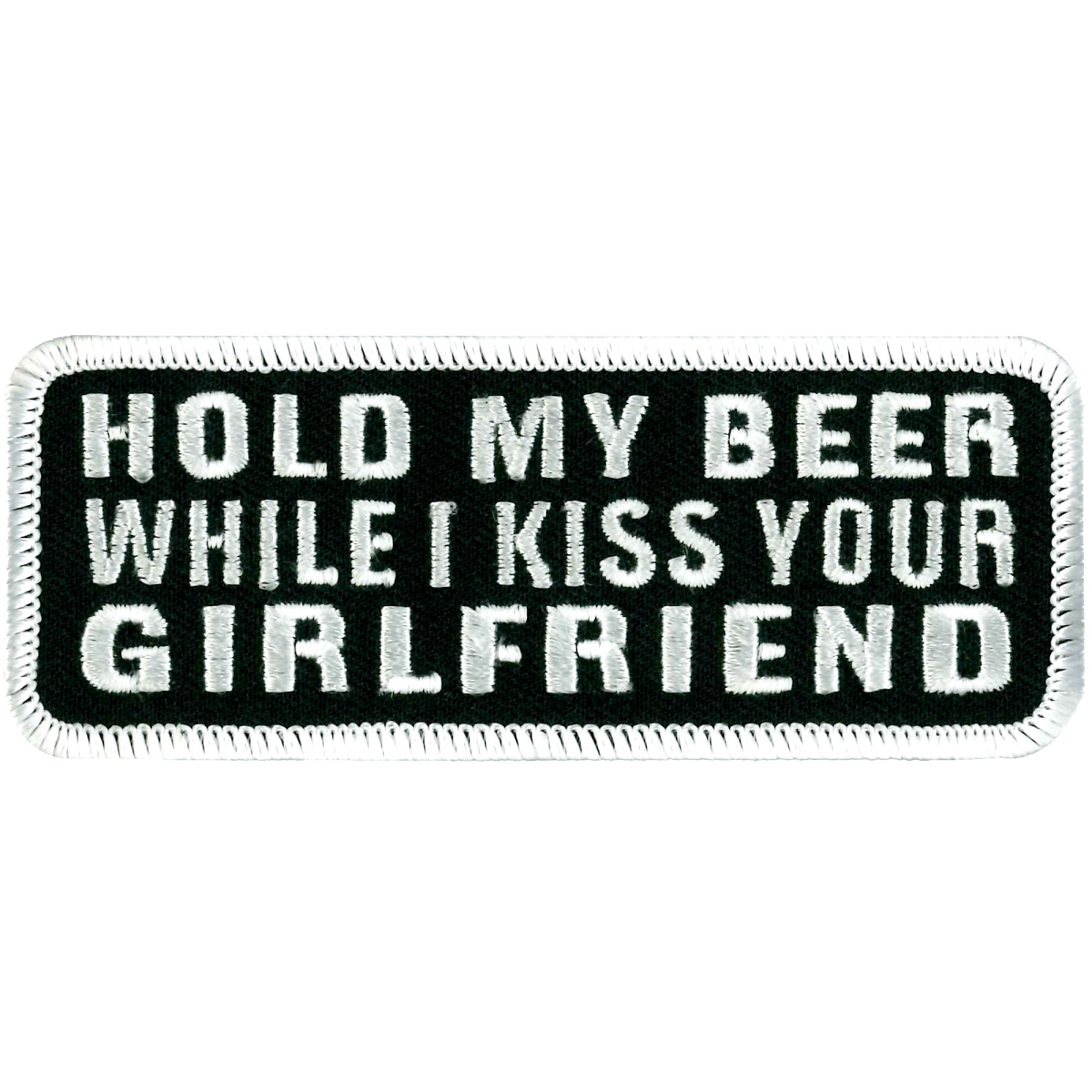 PPL9160 4 x 2 in. Hold My Beer Patch - Black & White