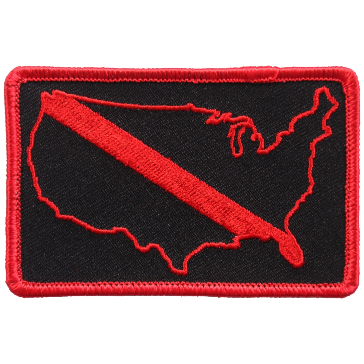 PPL9624 USA Fallen Firefighter Patch - Multi Color - 3 x 2 in. - Heat-Sealed Backing