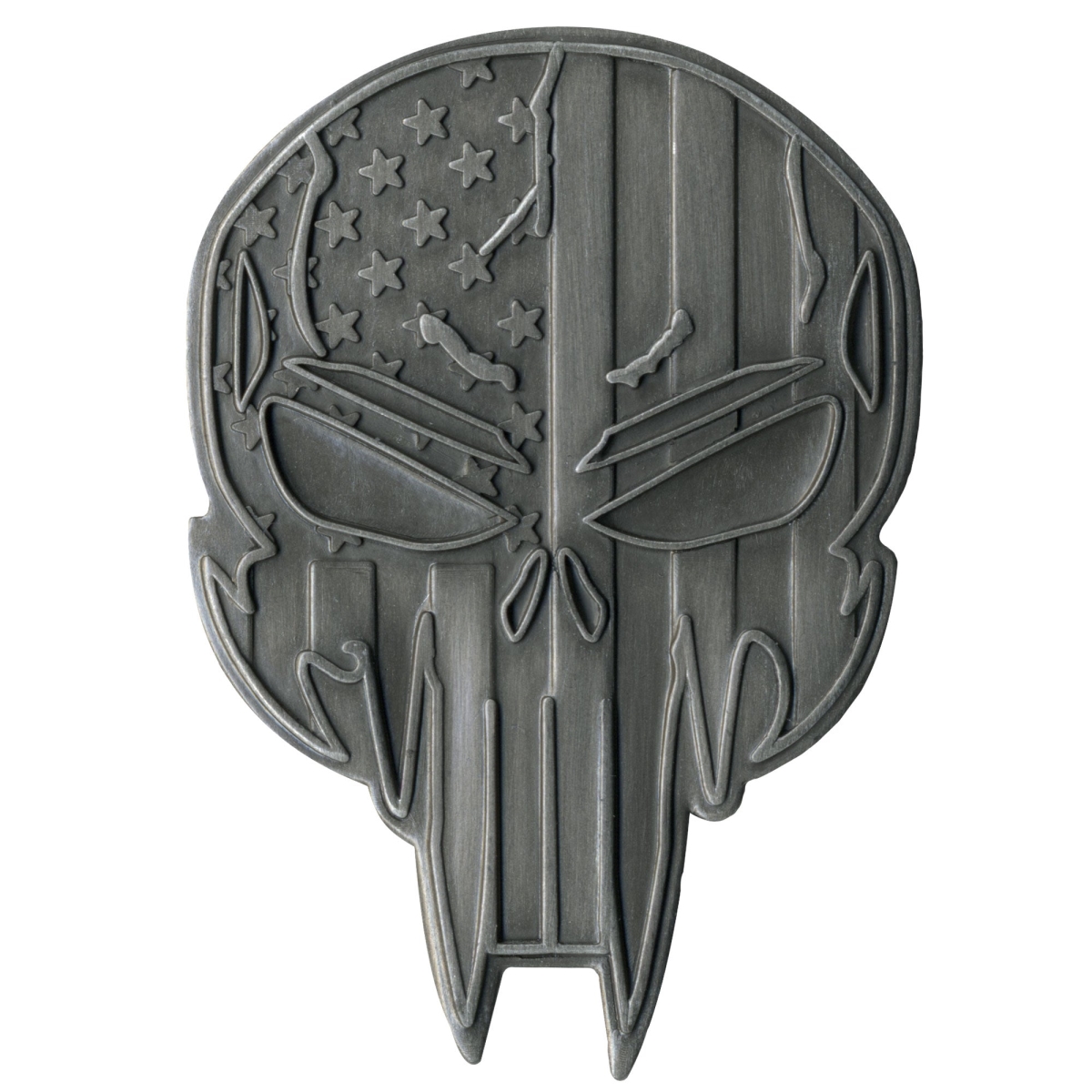 PNF2014 1.25 x 1.5 in. Sniper Skull Pin - Silver