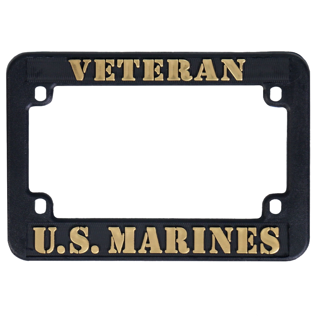 MPA1707 7.5 x 5.25 in. Veteran U.S. Marines License Plate Frame - Black