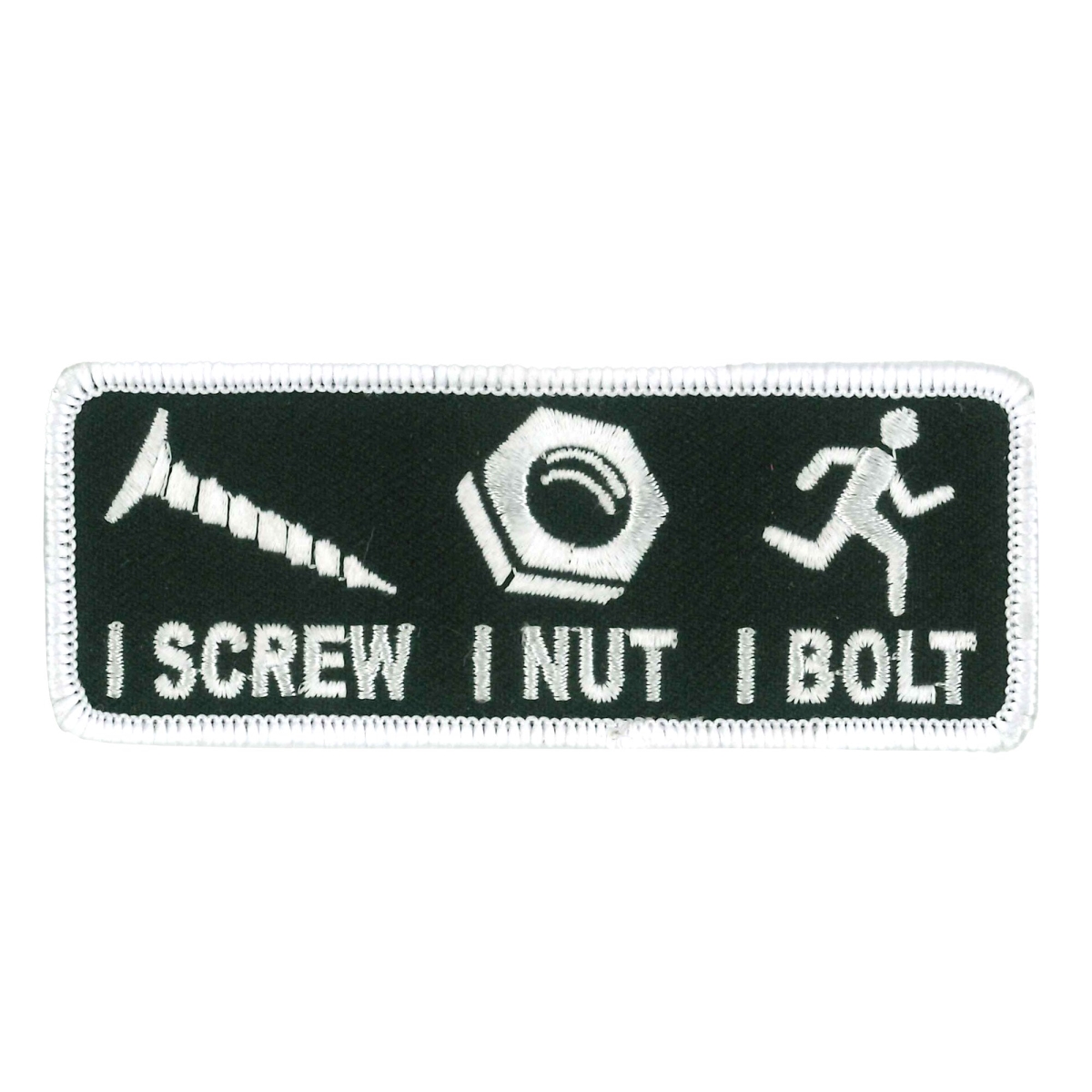 PPW1135 4 x 2 in. Screw Nut Bolt Embroidered Patch - Multi Color